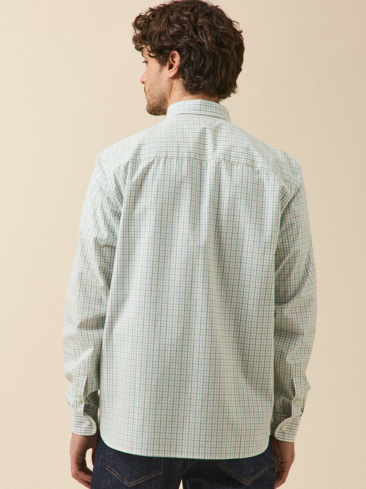 Chemise carreaux Tattersall homme coupe contemporaine