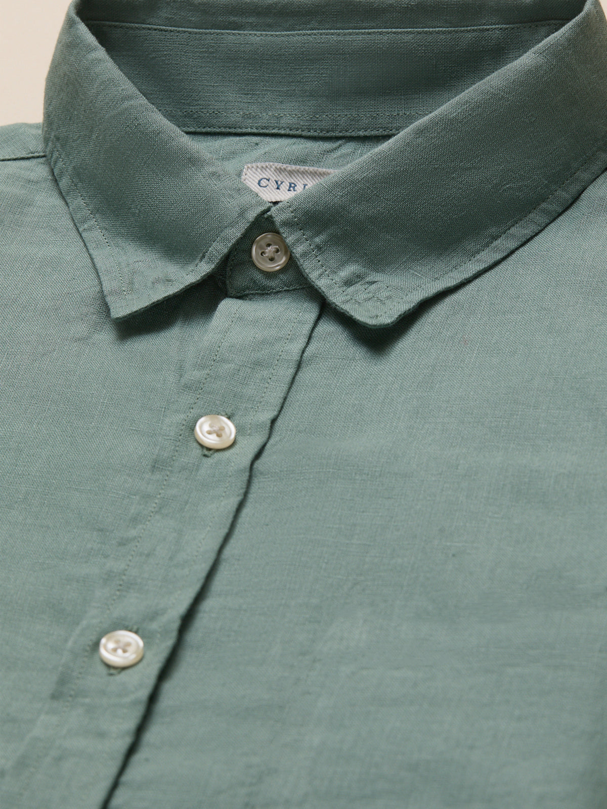 Chemise en lin homme coupe contemporaine