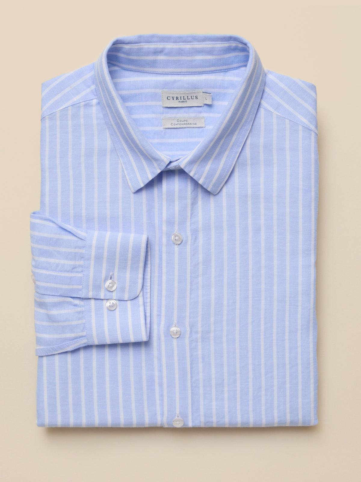 Chemise rayée homme coupe contemporaine