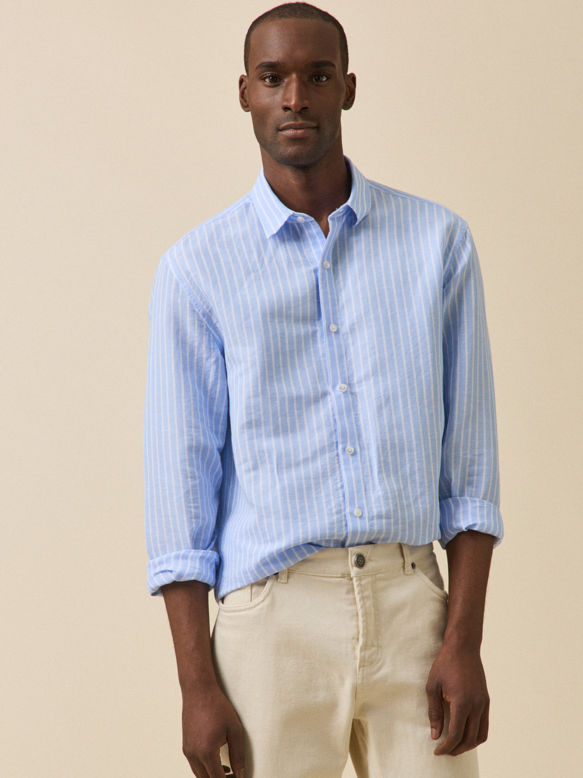 Chemise rayée homme coupe contemporaine