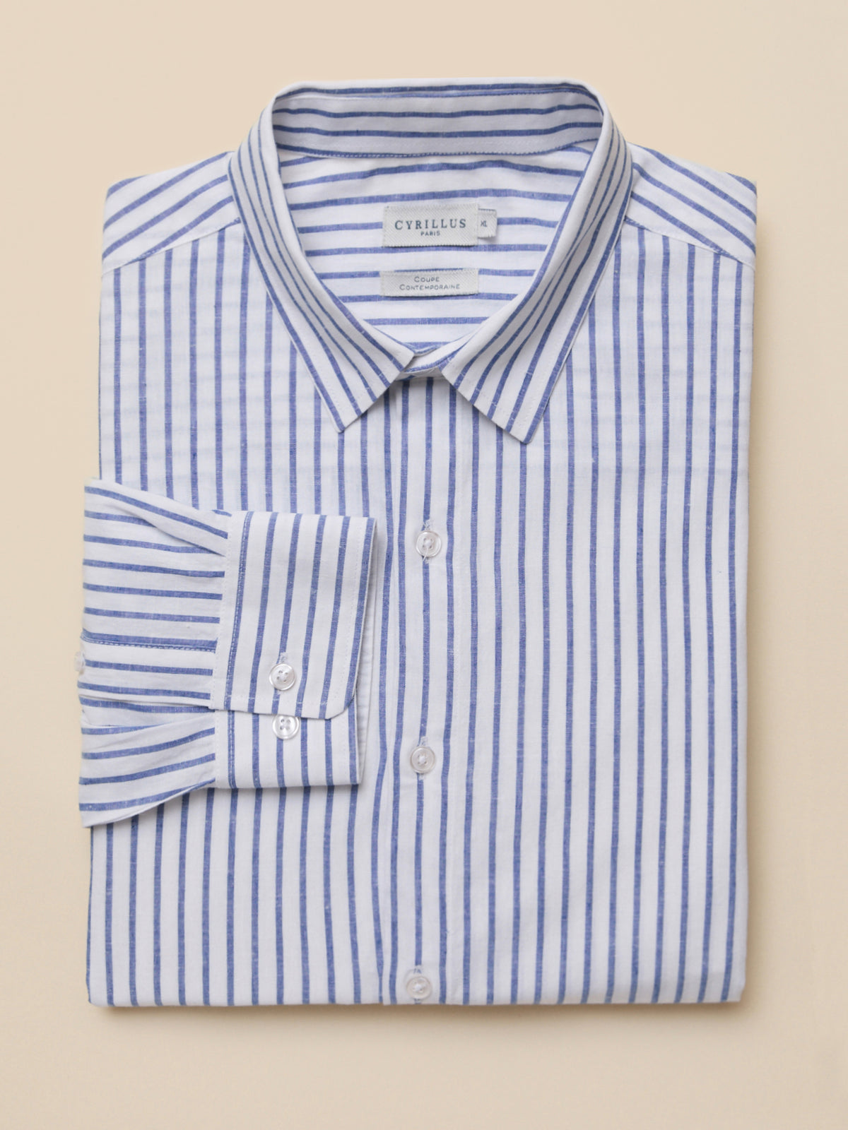 Chemise rayée homme coupe contemporaine