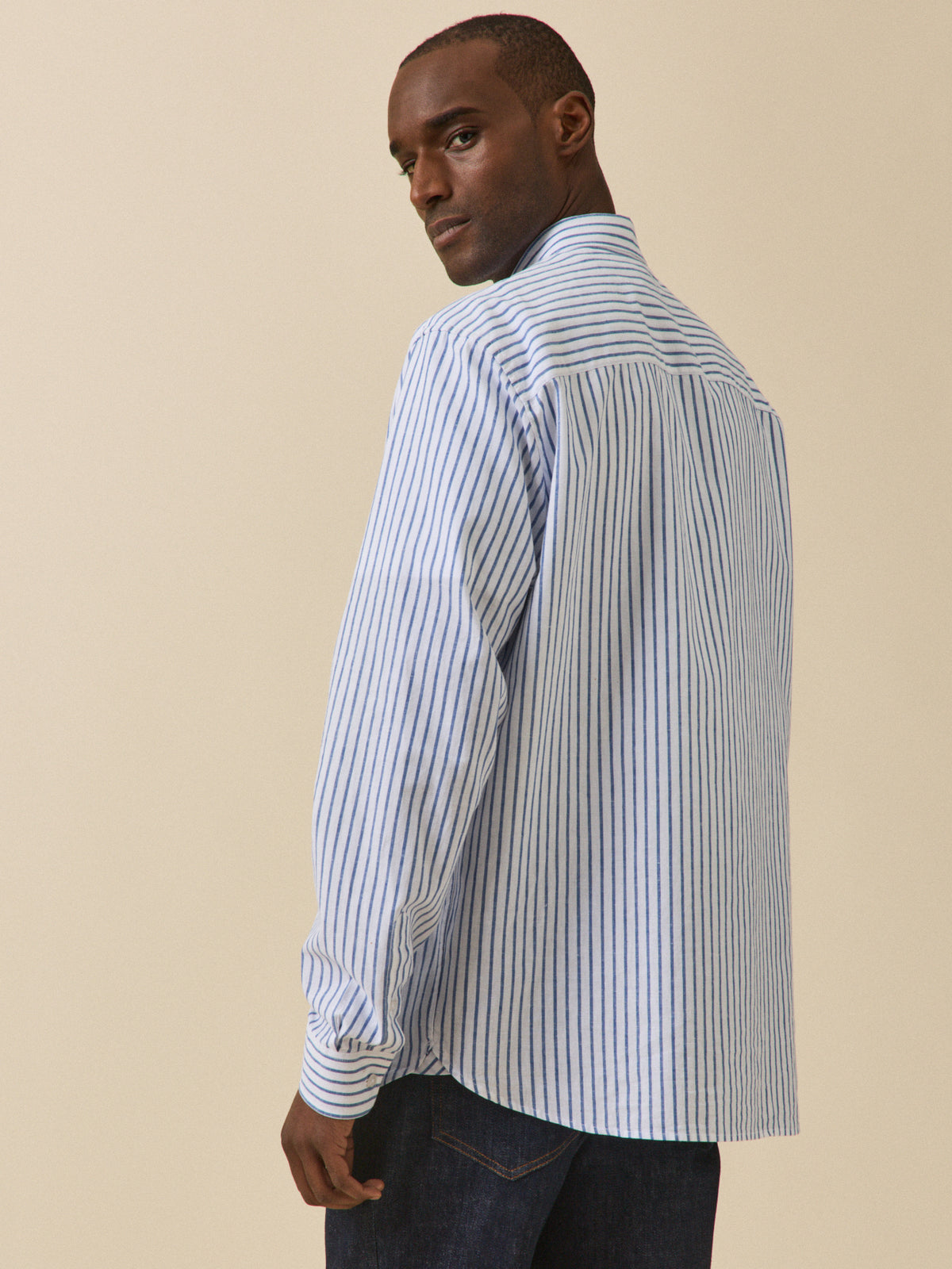 Chemise rayée homme coupe contemporaine