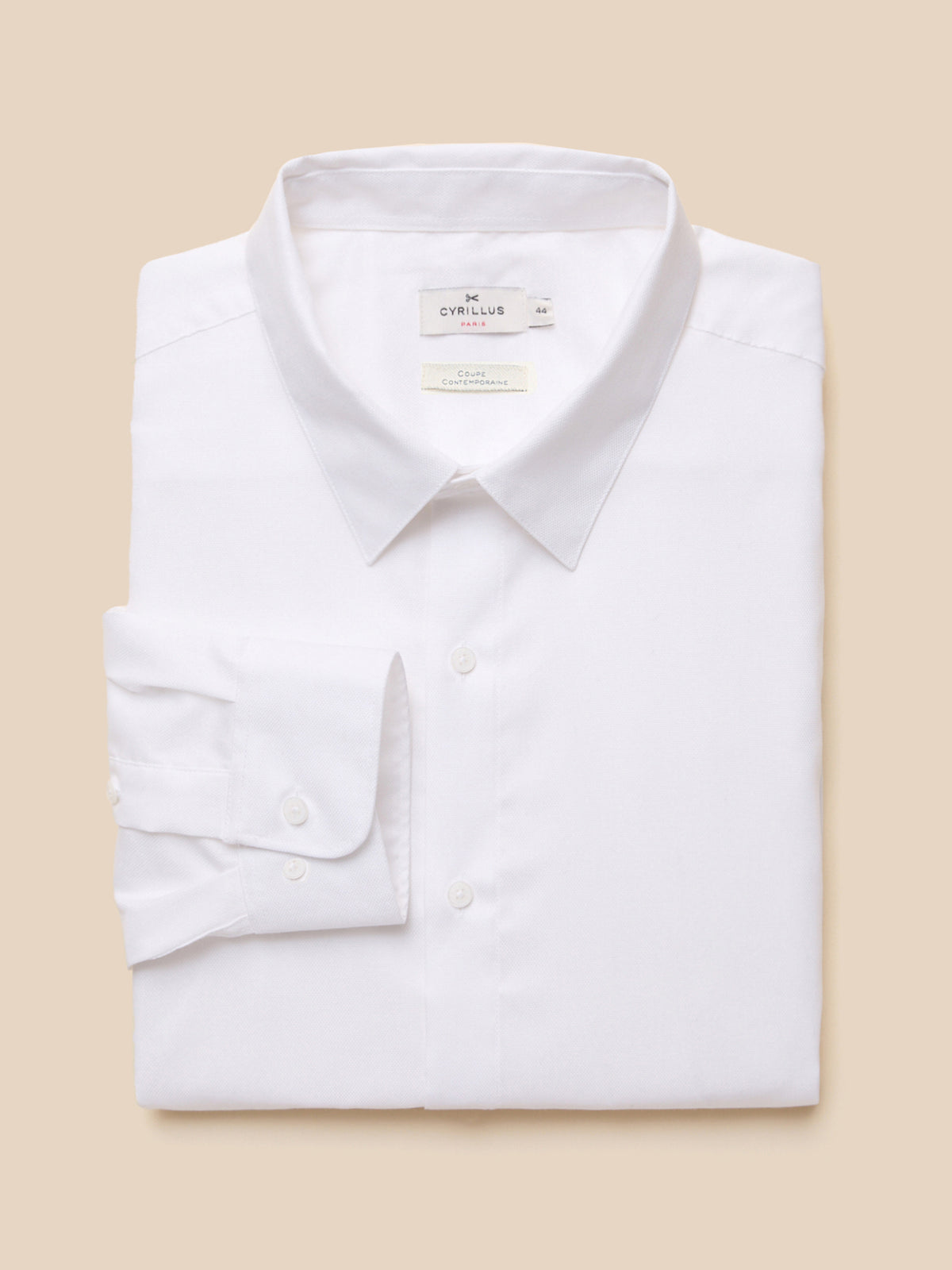 Men's solid color poplin shirt in a contemporary fit