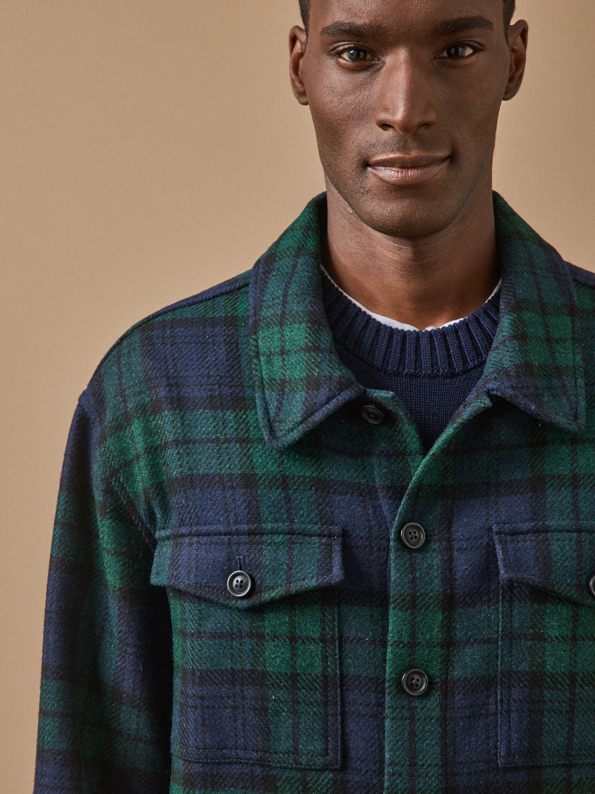 Surchemise tartan homme en laine