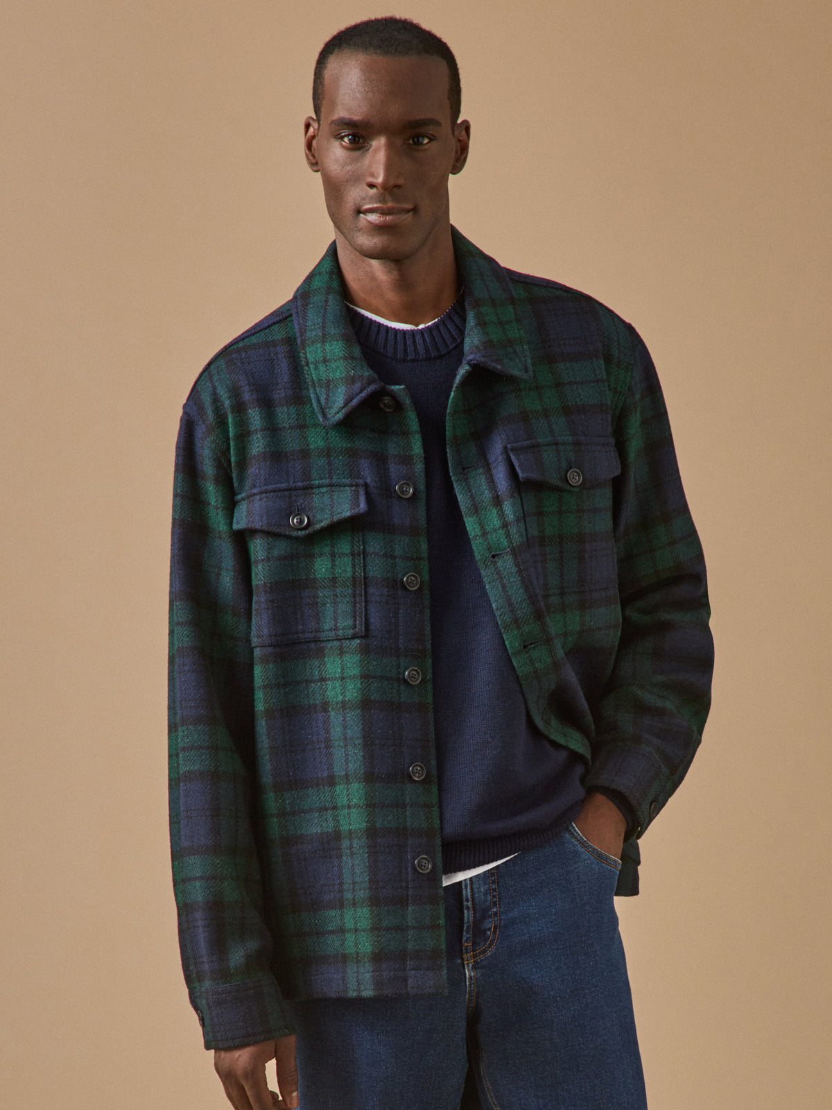 Surchemise tartan homme en laine