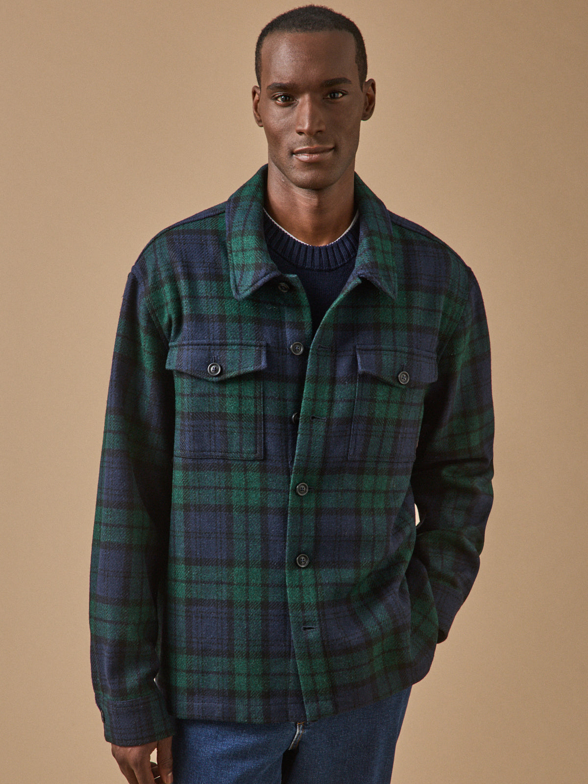 Surchemise tartan homme en laine