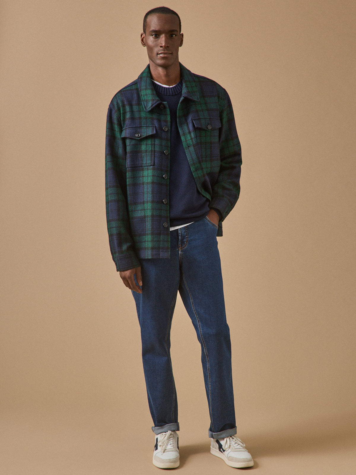 Surchemise tartan homme en laine