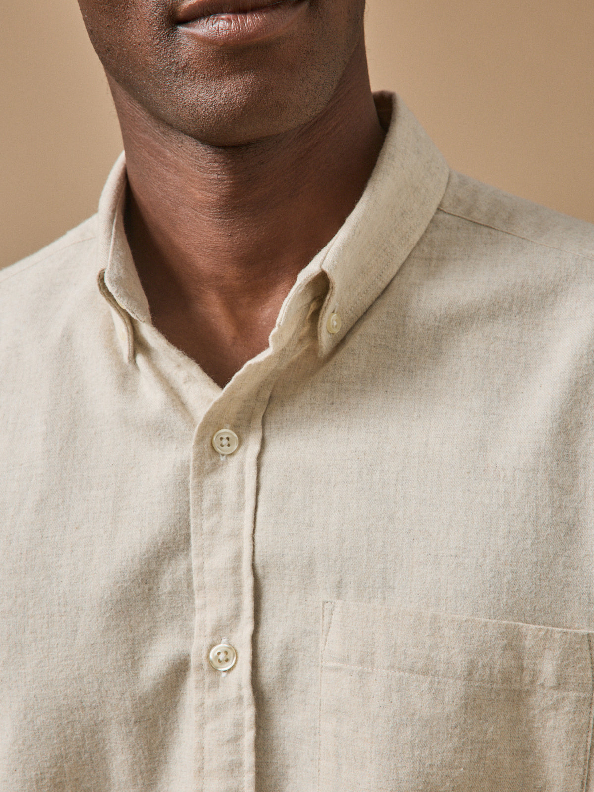 Chemise flanelle unie homme - coupe contemporaine