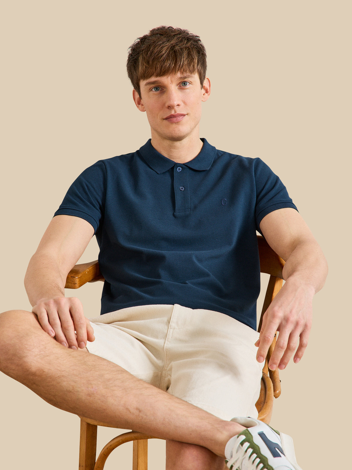Polo uni maille piquée homme coton biologique