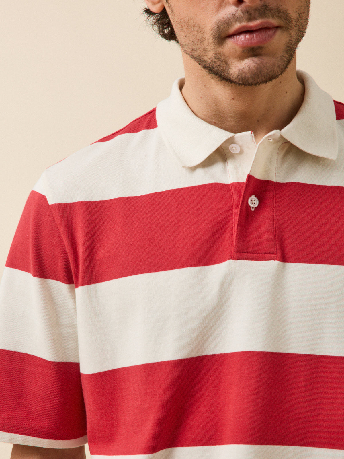 Polo rayé homme coton biologique