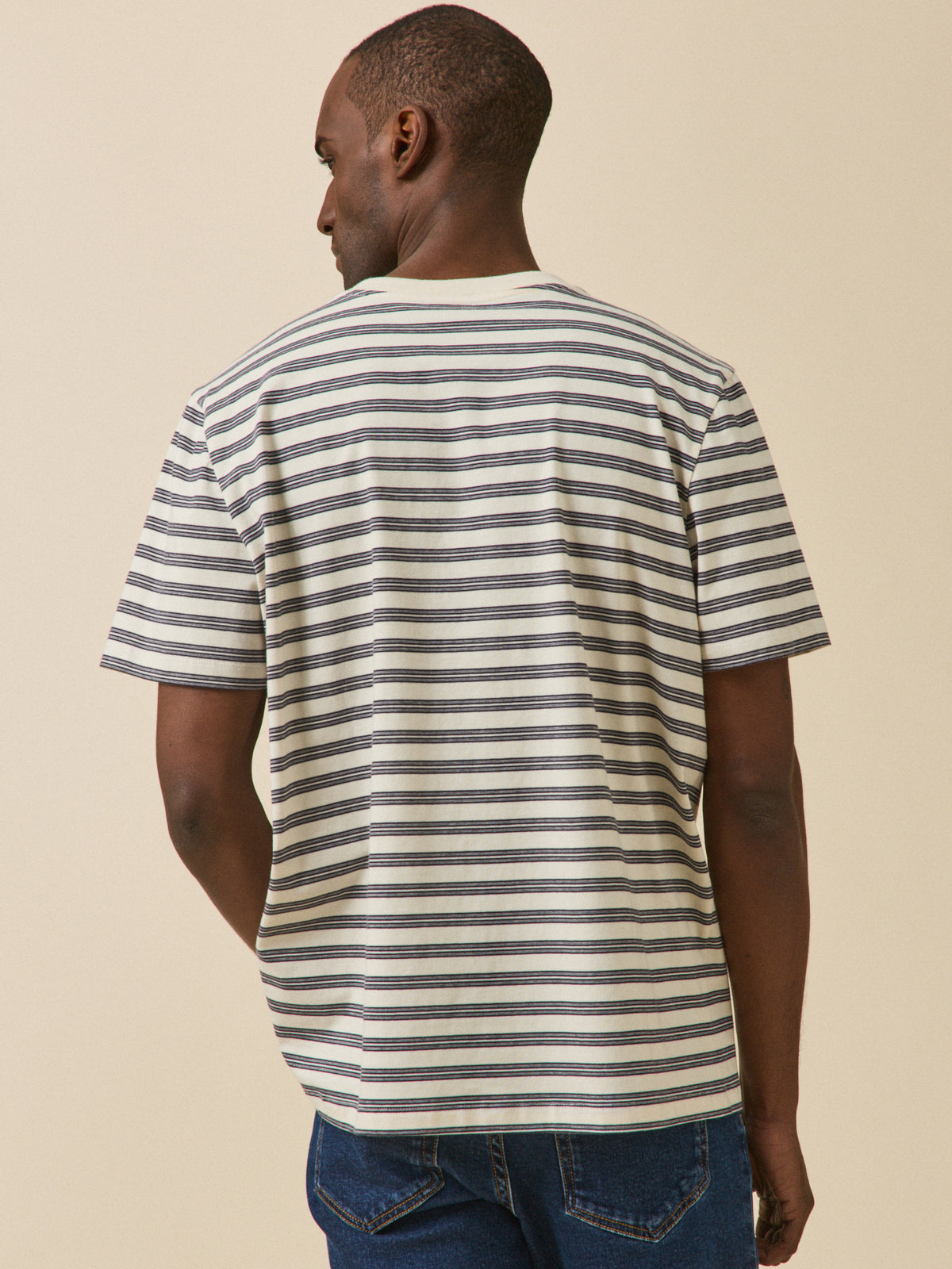 Men's striped organic cotton T-shirt