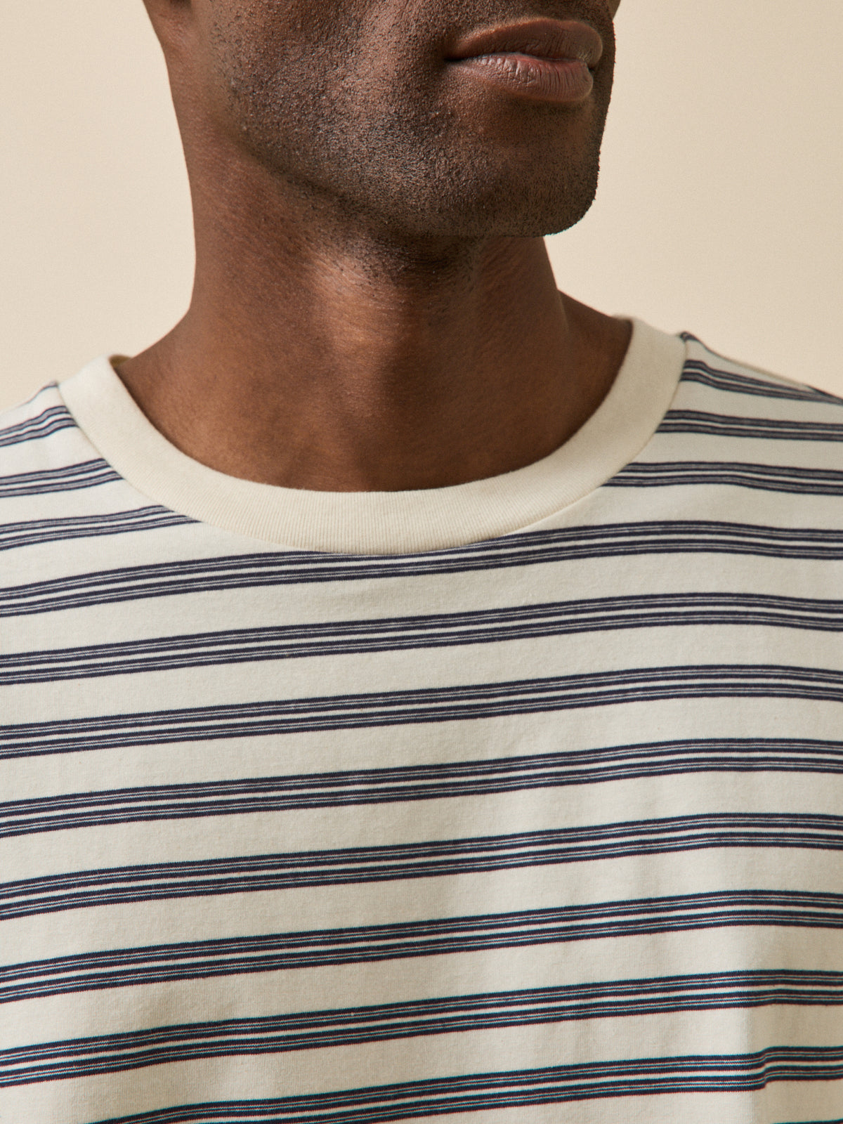 Men's striped organic cotton T-shirt