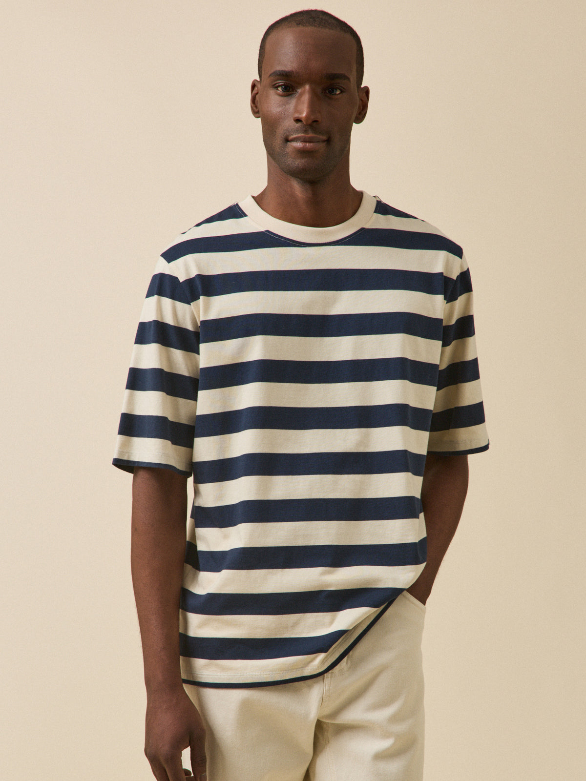 T-shirt rayé homme coton biologique
