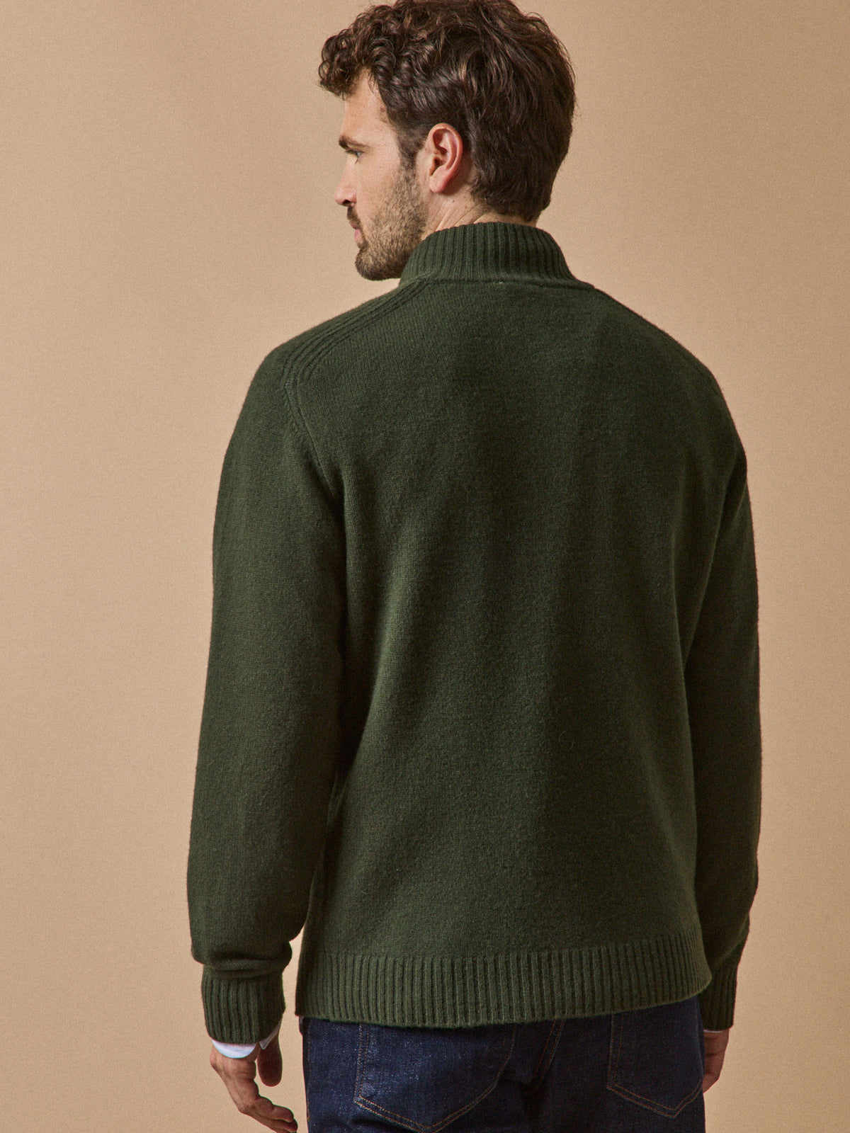 Pull col montant zippé homme