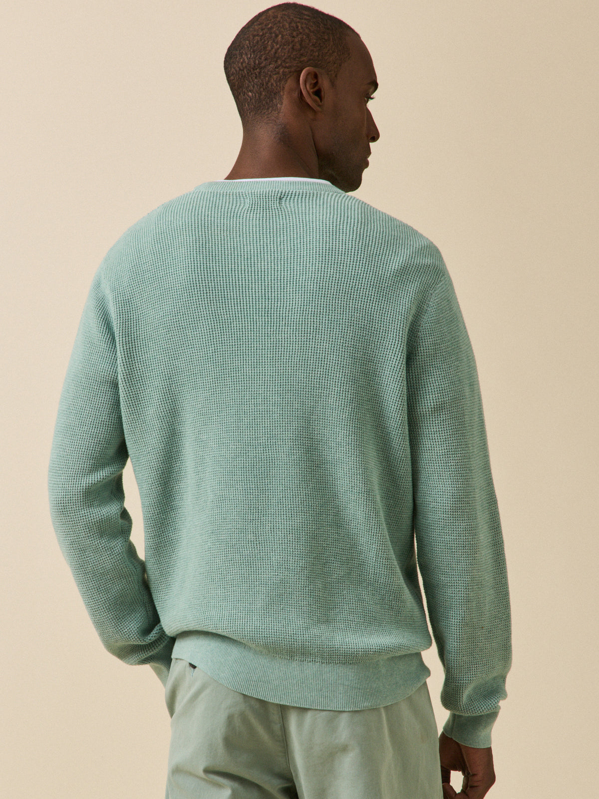 Men's honeycomb knit sweater