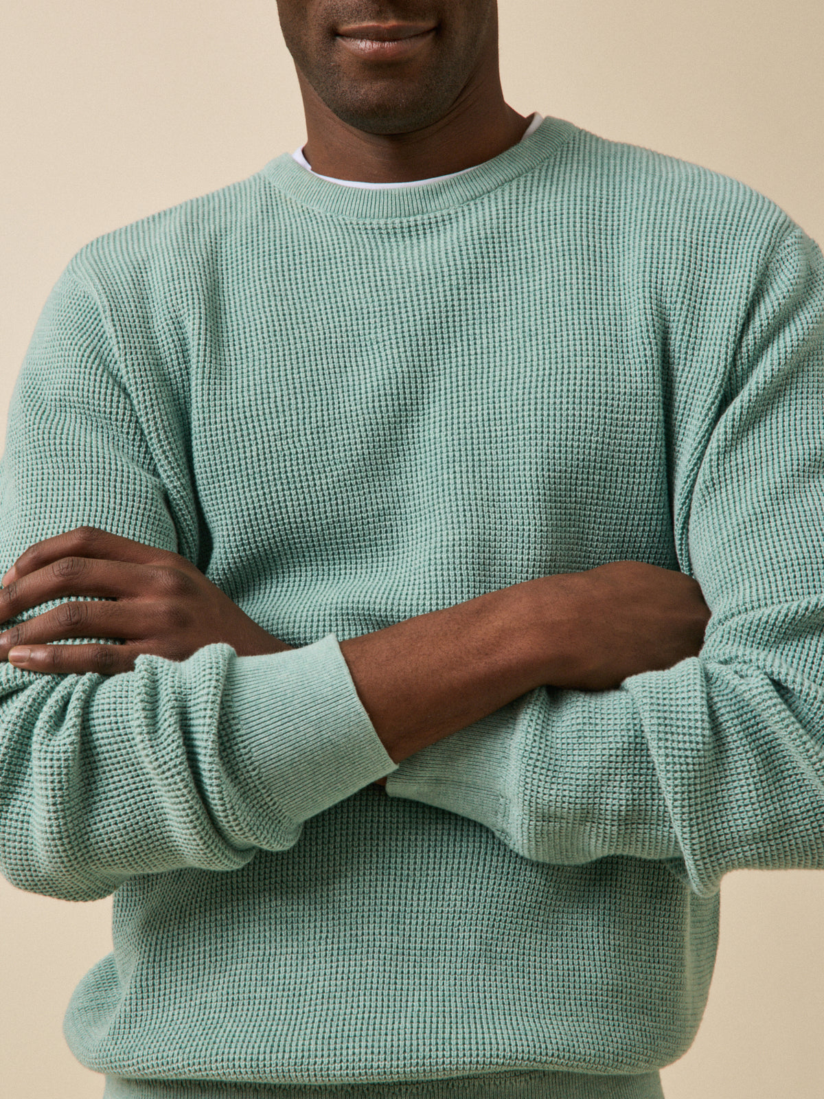 Men's honeycomb knit sweater
