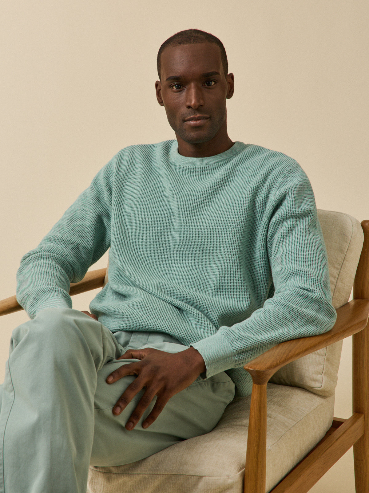 Men's honeycomb knit sweater