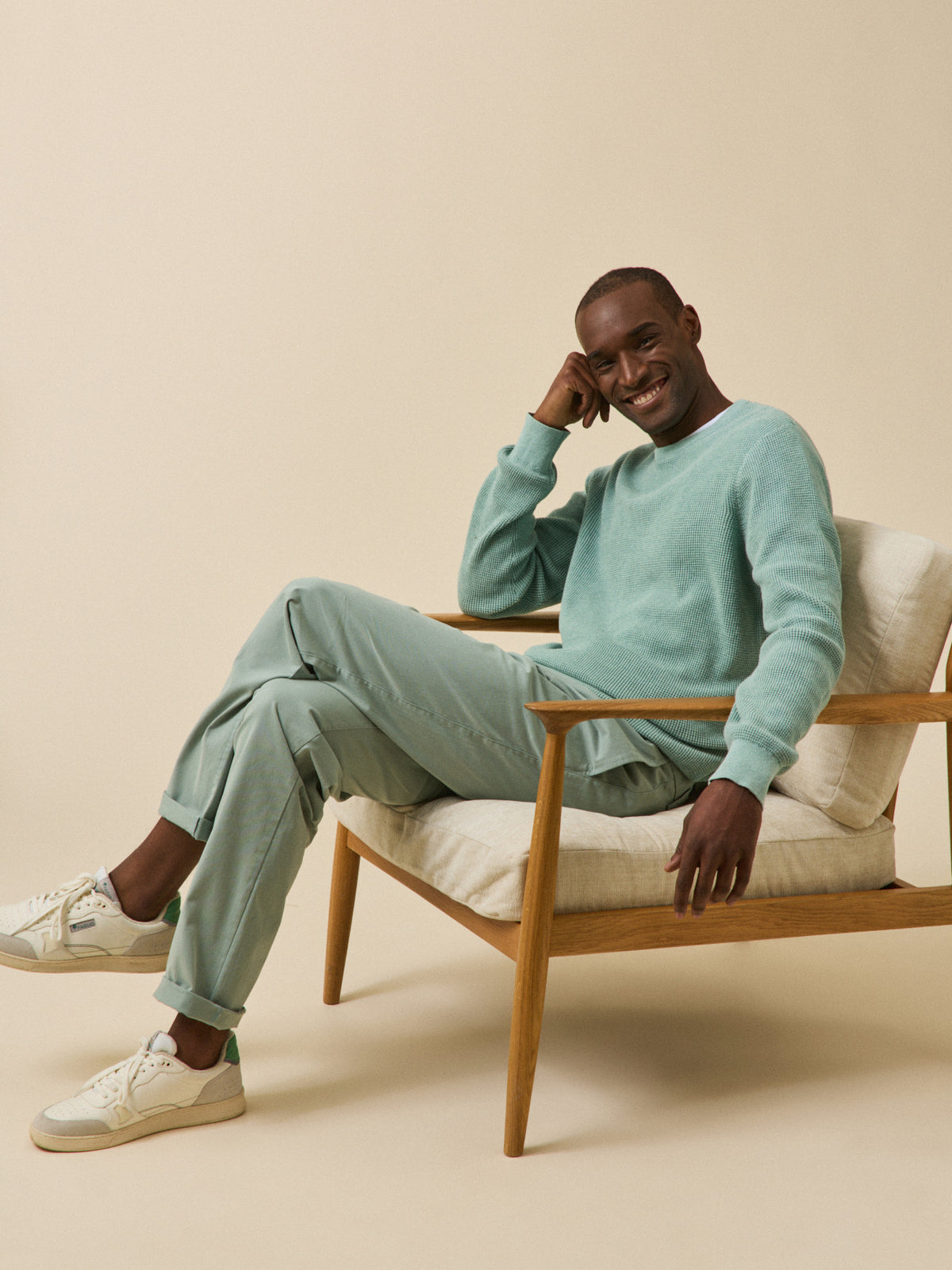 Men's honeycomb knit sweater
