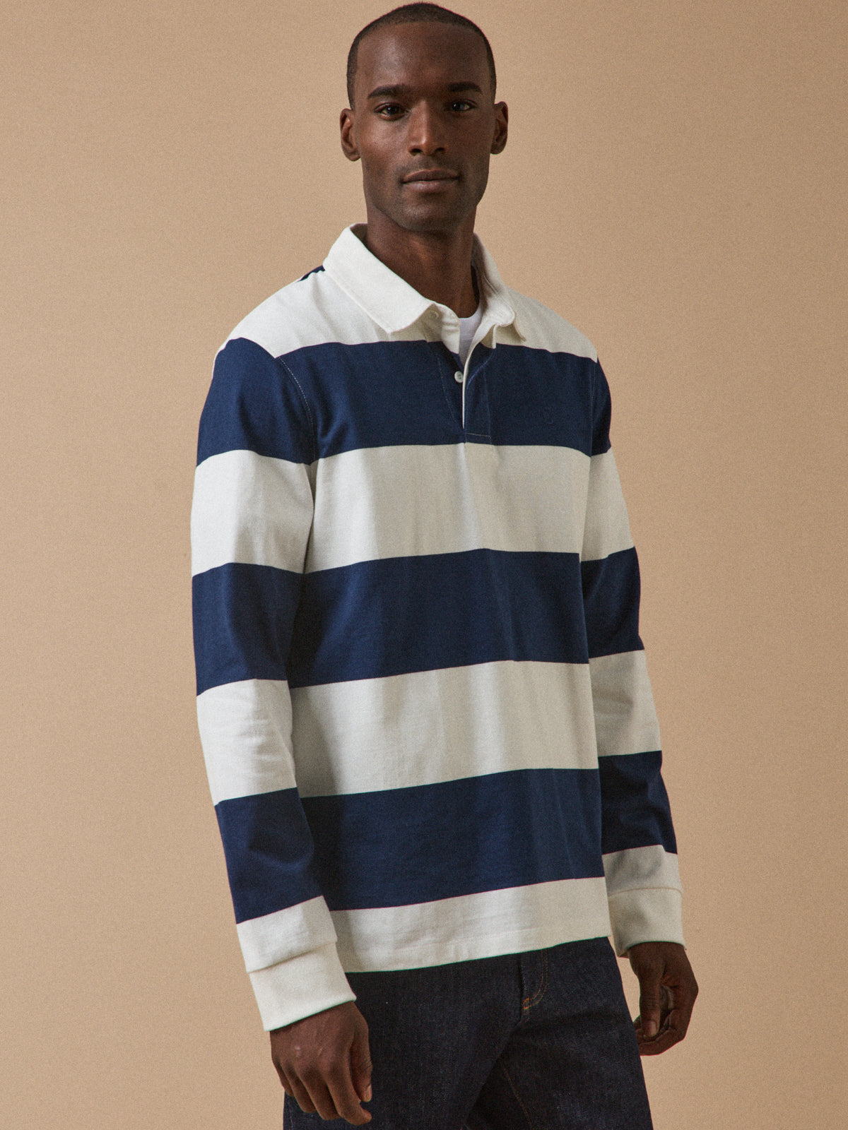 Polo rayé homme coton biologique