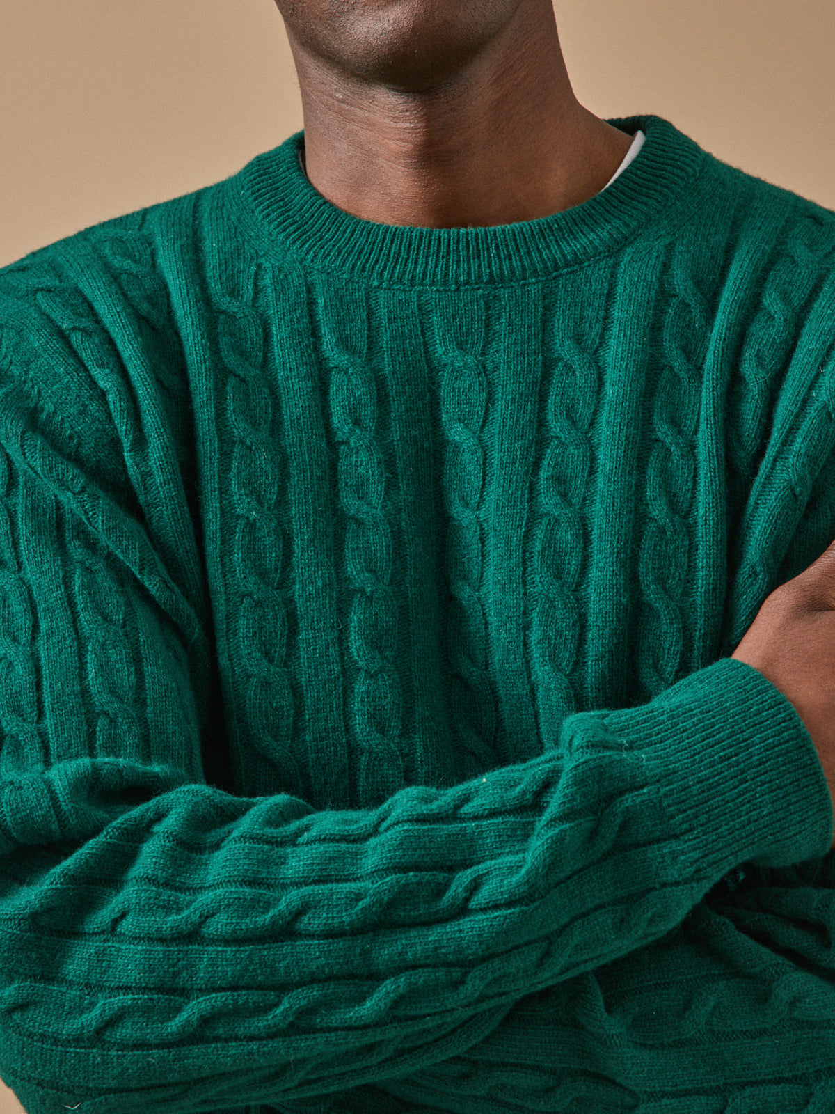 Pull torsades homme en laine