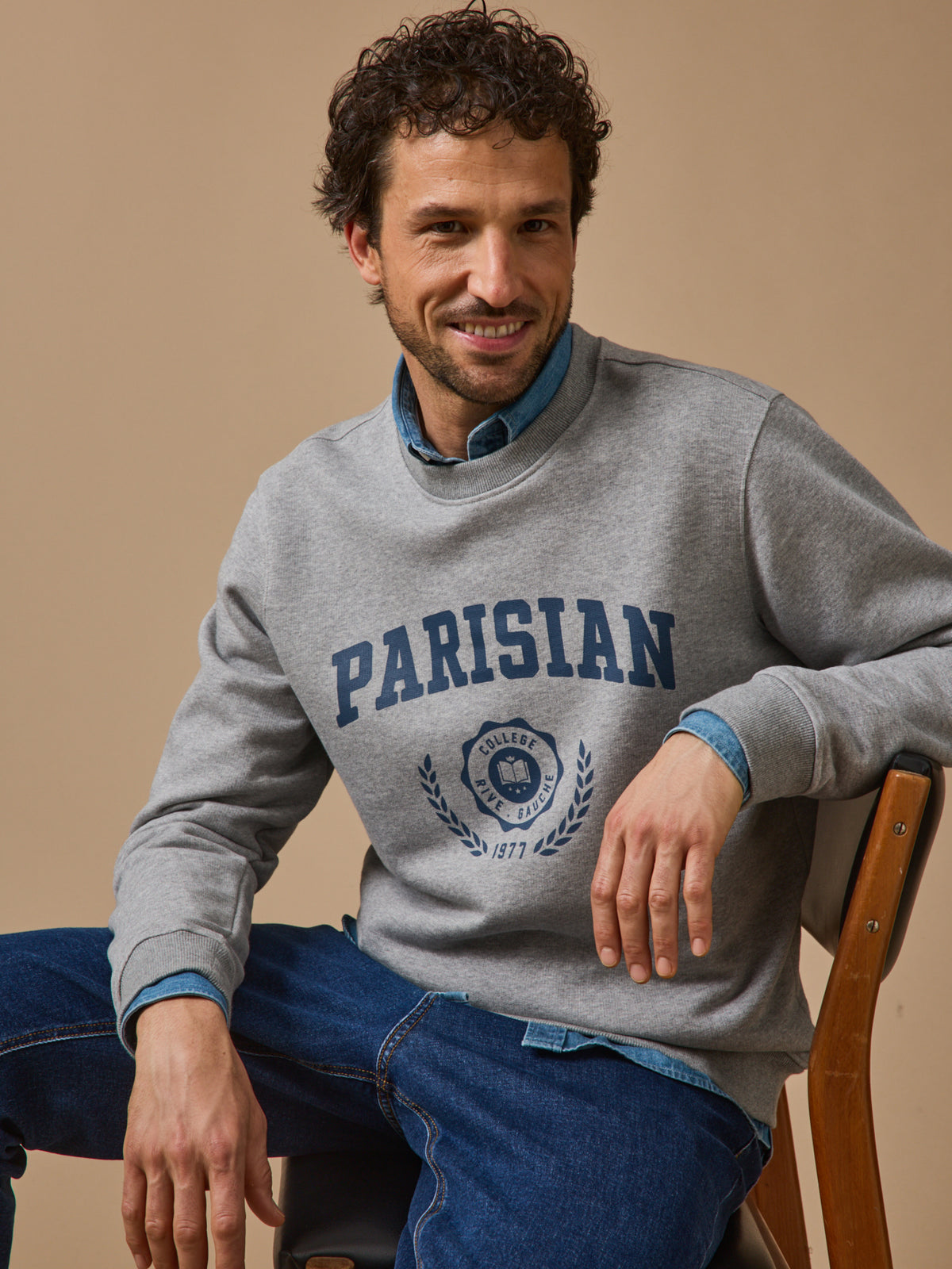 Sweat motif homme