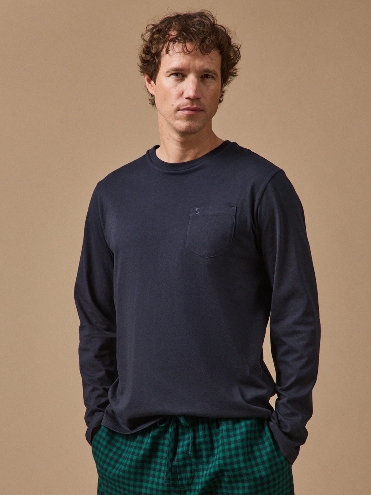 Men's dual-fabric pyjamas