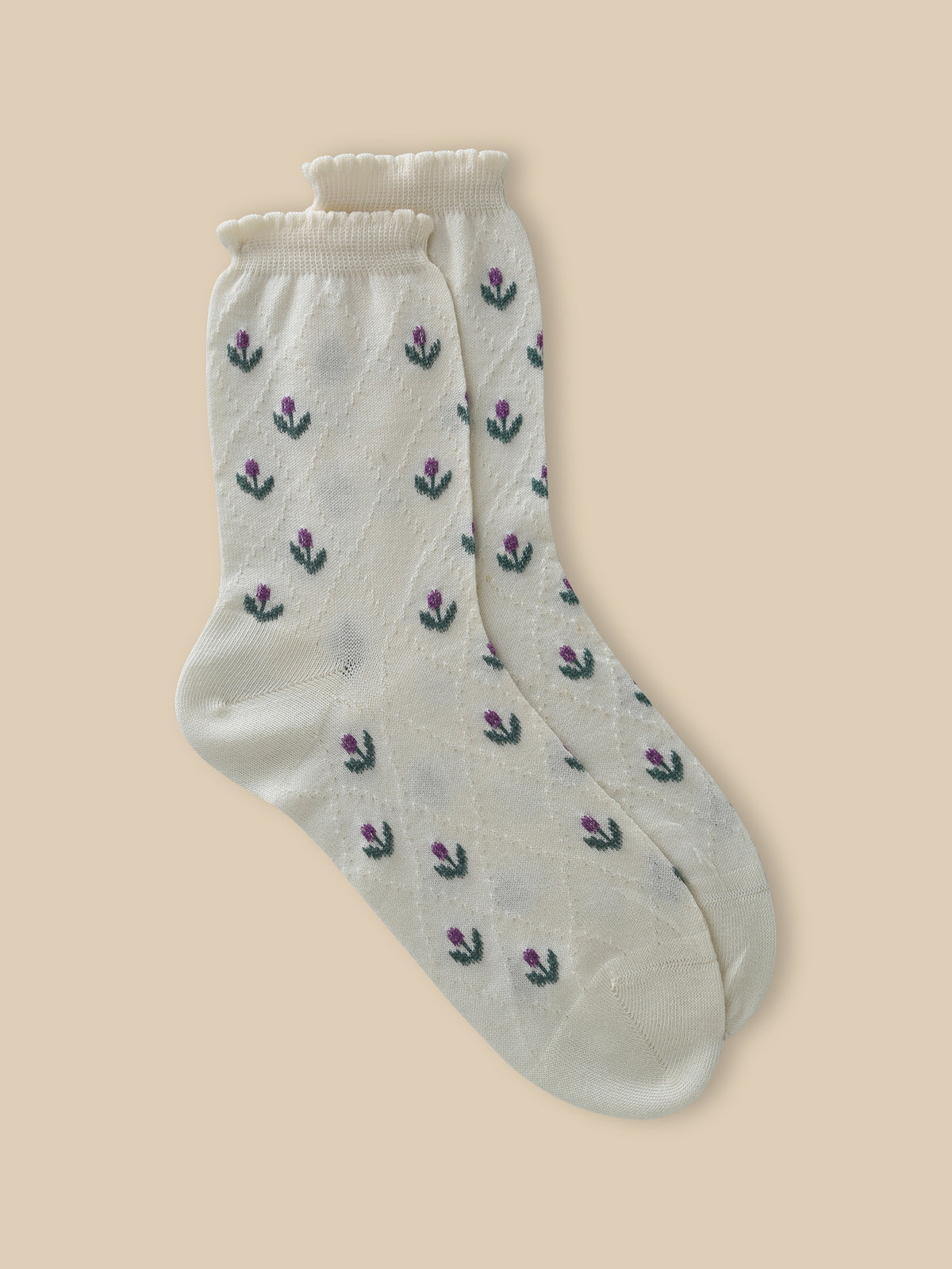 Women's diamond-motif socks - Cyrillus x Emile & Ida