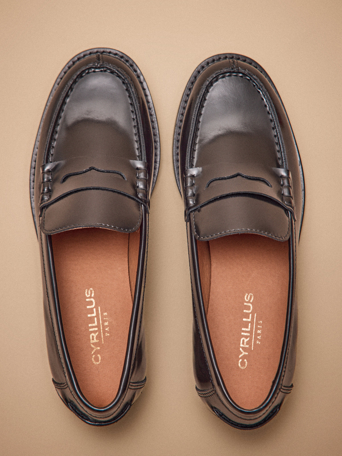 Women's patent leather loafers