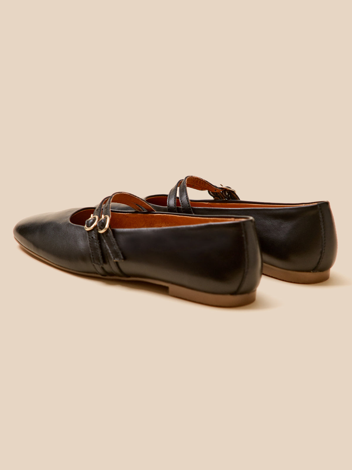 Ballerines 2 brides cuir femme