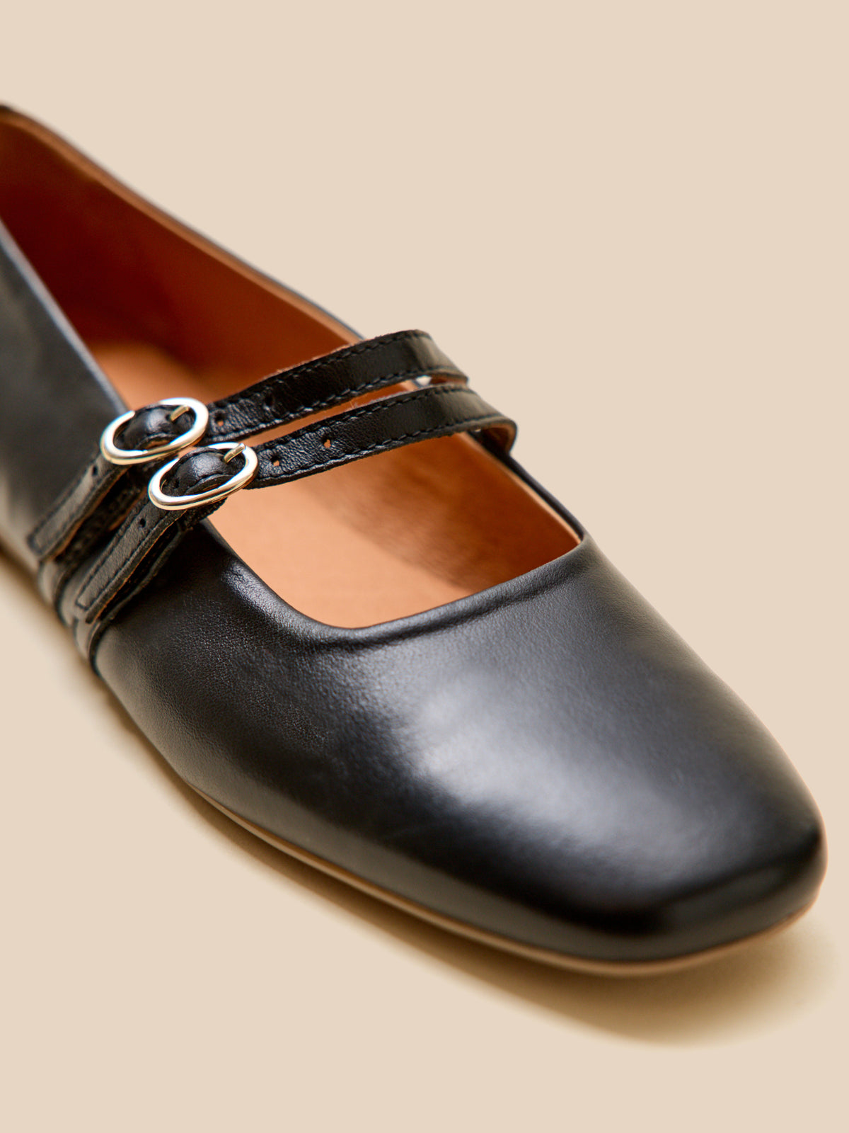 Ballerines 2 brides cuir femme