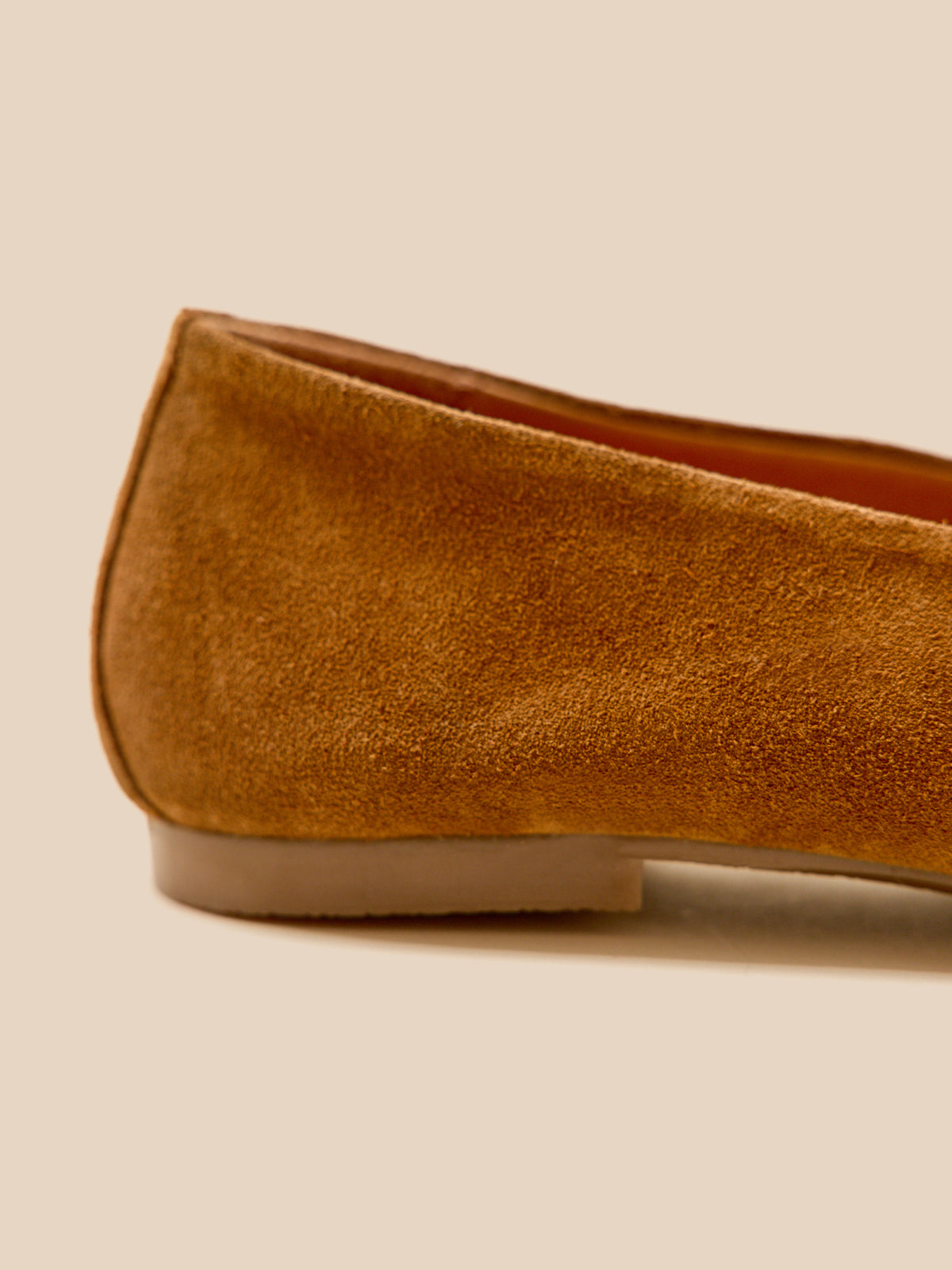 Women's leather ballet flats with 2 straps