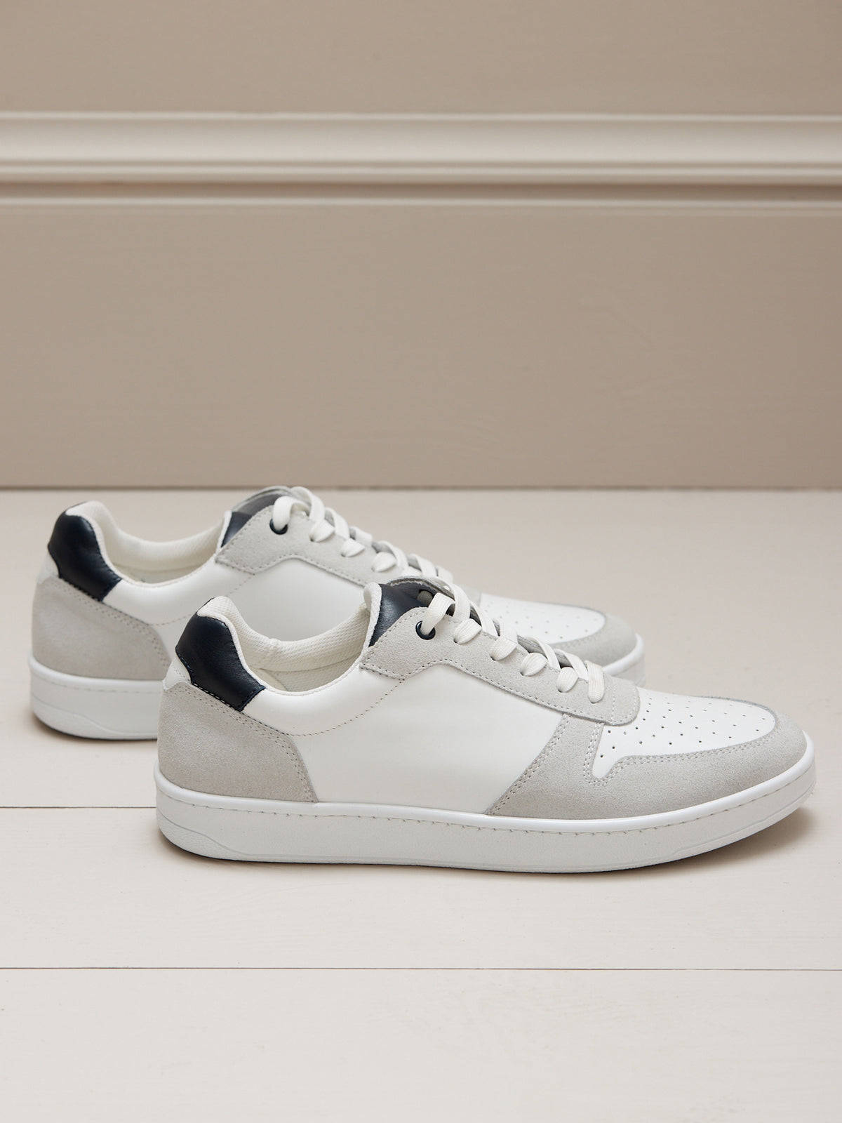Baskets cuir homme