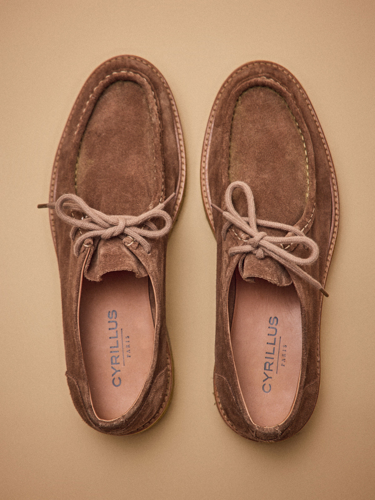 Men's split leather lace-up Derby shoes