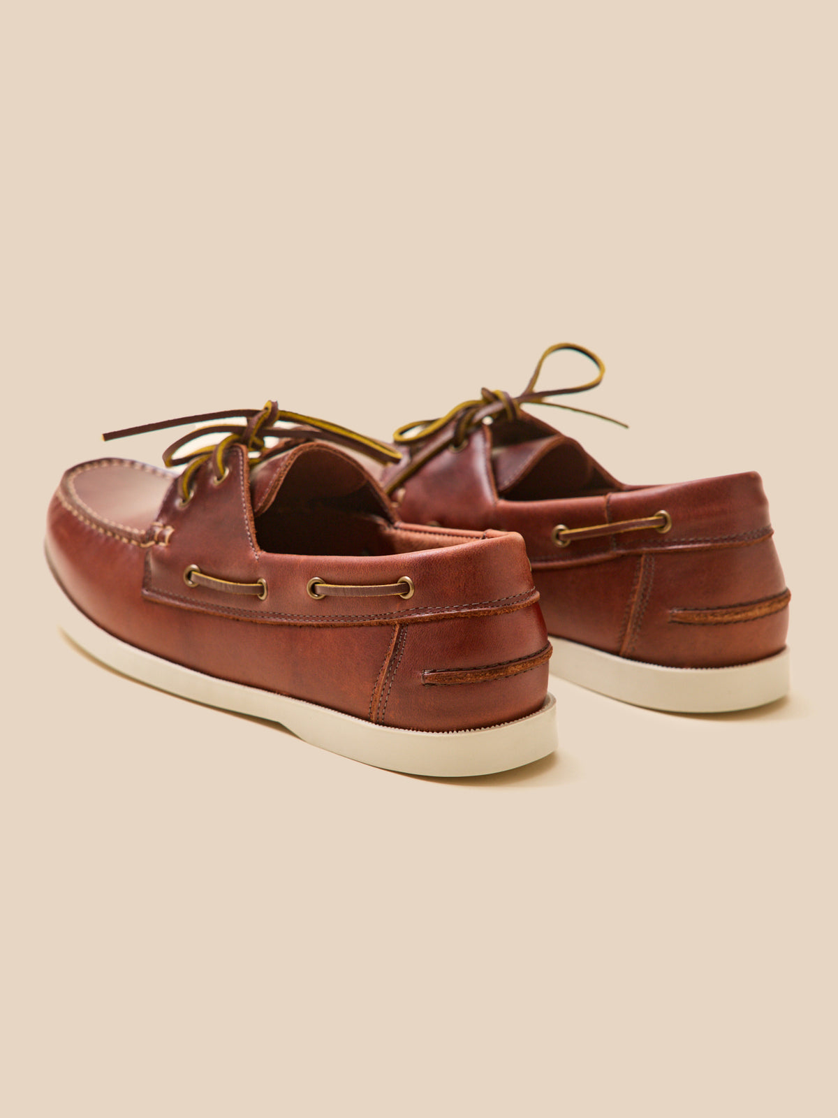 Men's leather deck shoes