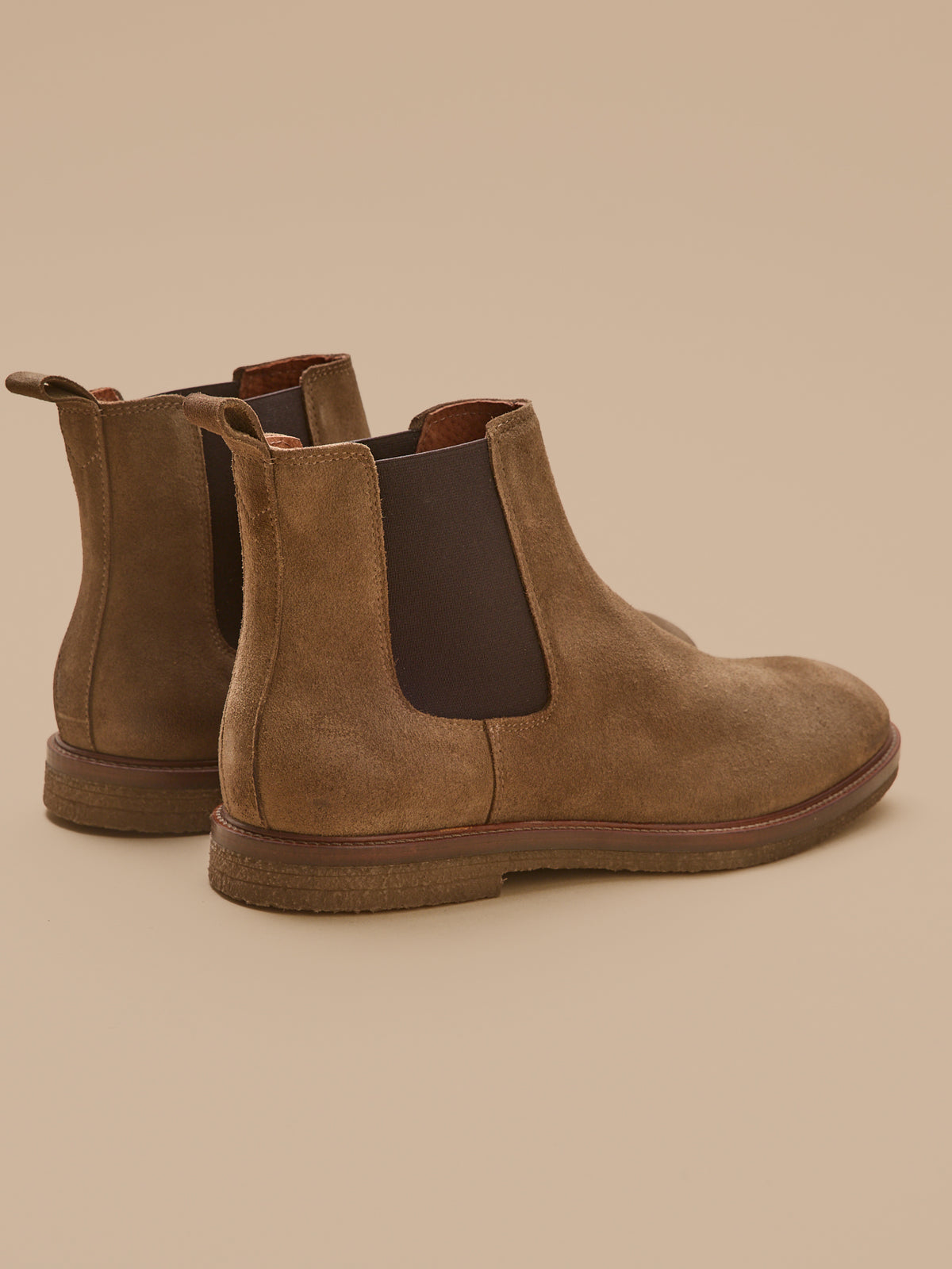 Men's suede leather Chelsea boots