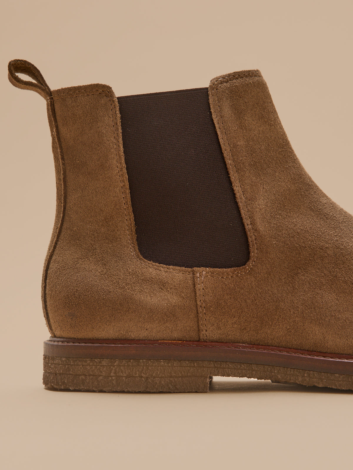 Men's suede leather Chelsea boots