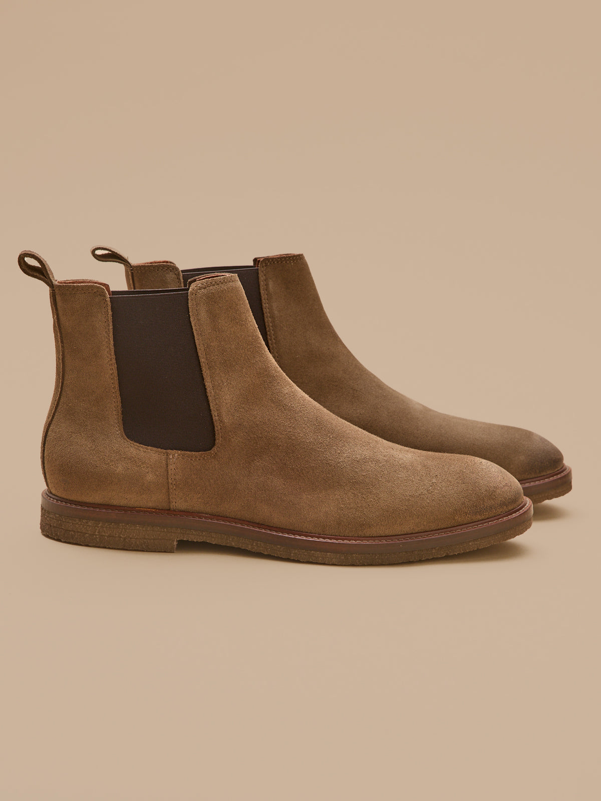 Men's suede leather Chelsea boots