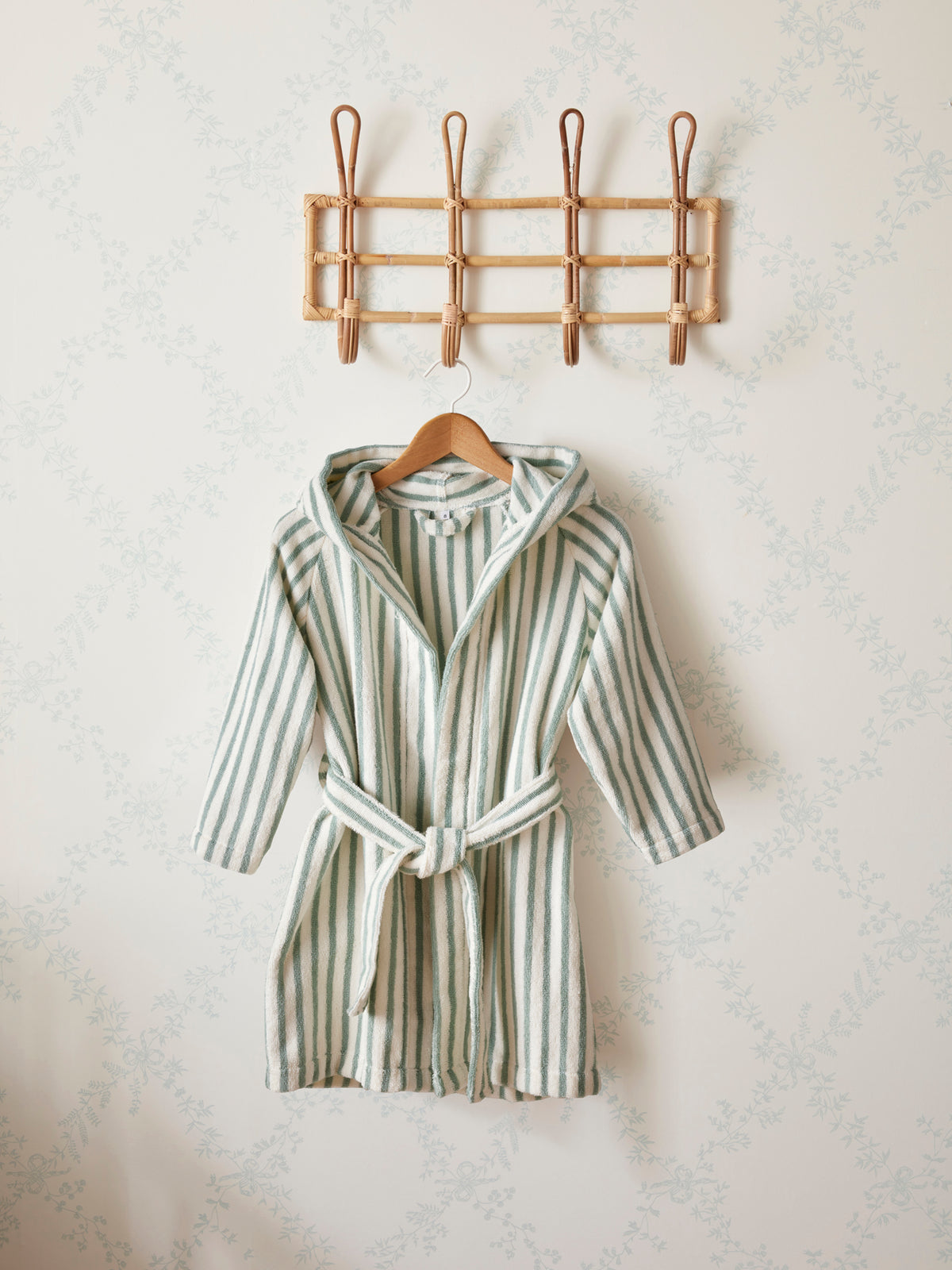 Peignoir coton rayé enfant