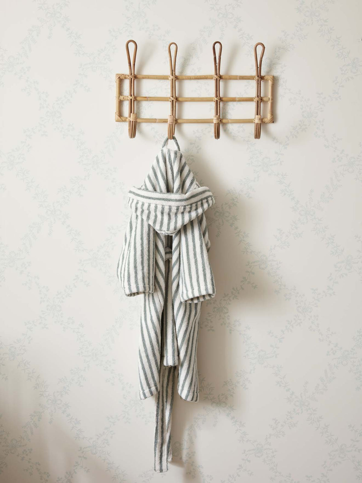 Peignoir coton rayé enfant