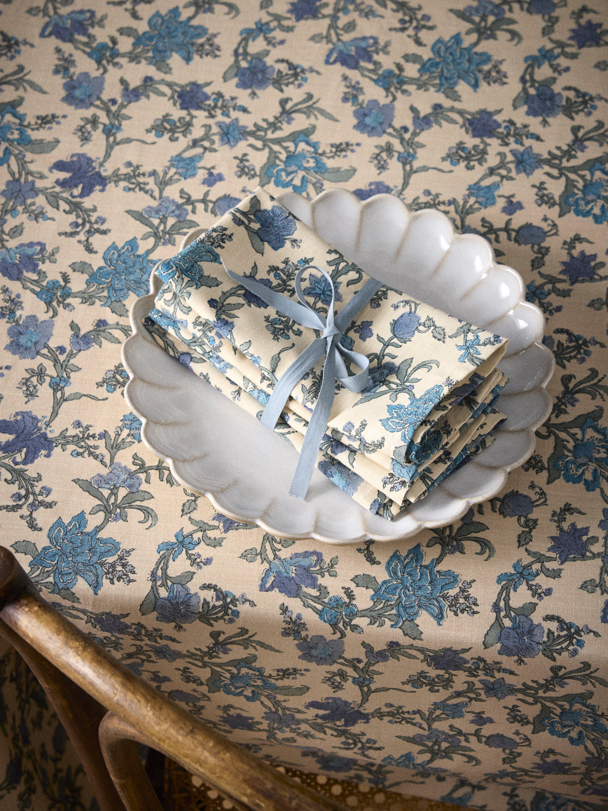 Set of 4 Aurore wefted cotton napkins