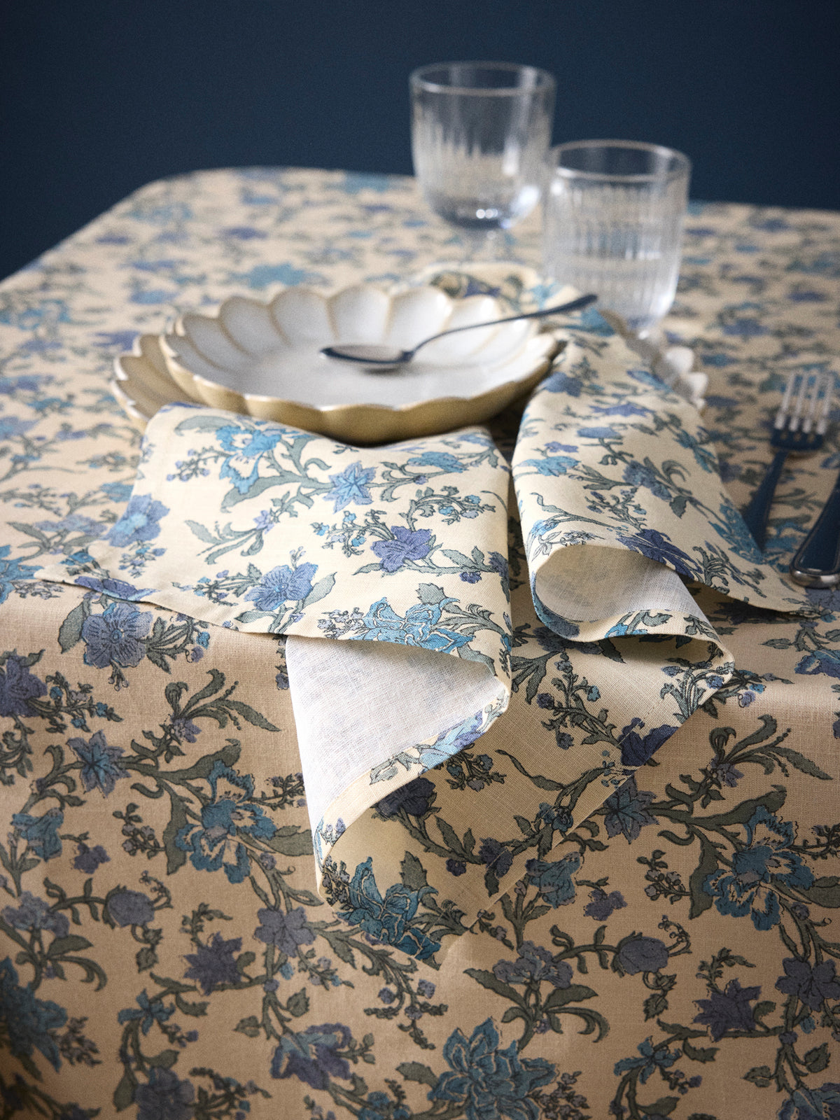 Set of 4 Aurore wefted cotton napkins