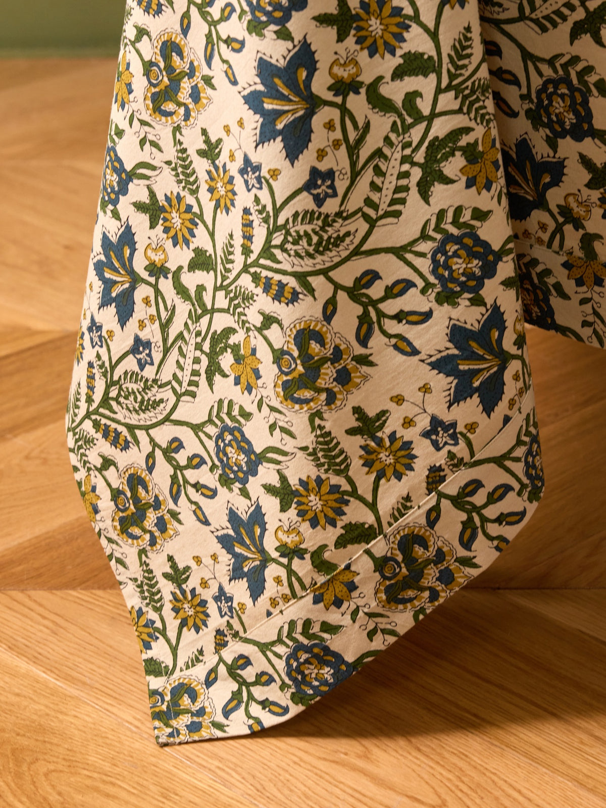 Indian print cotton tablecloth