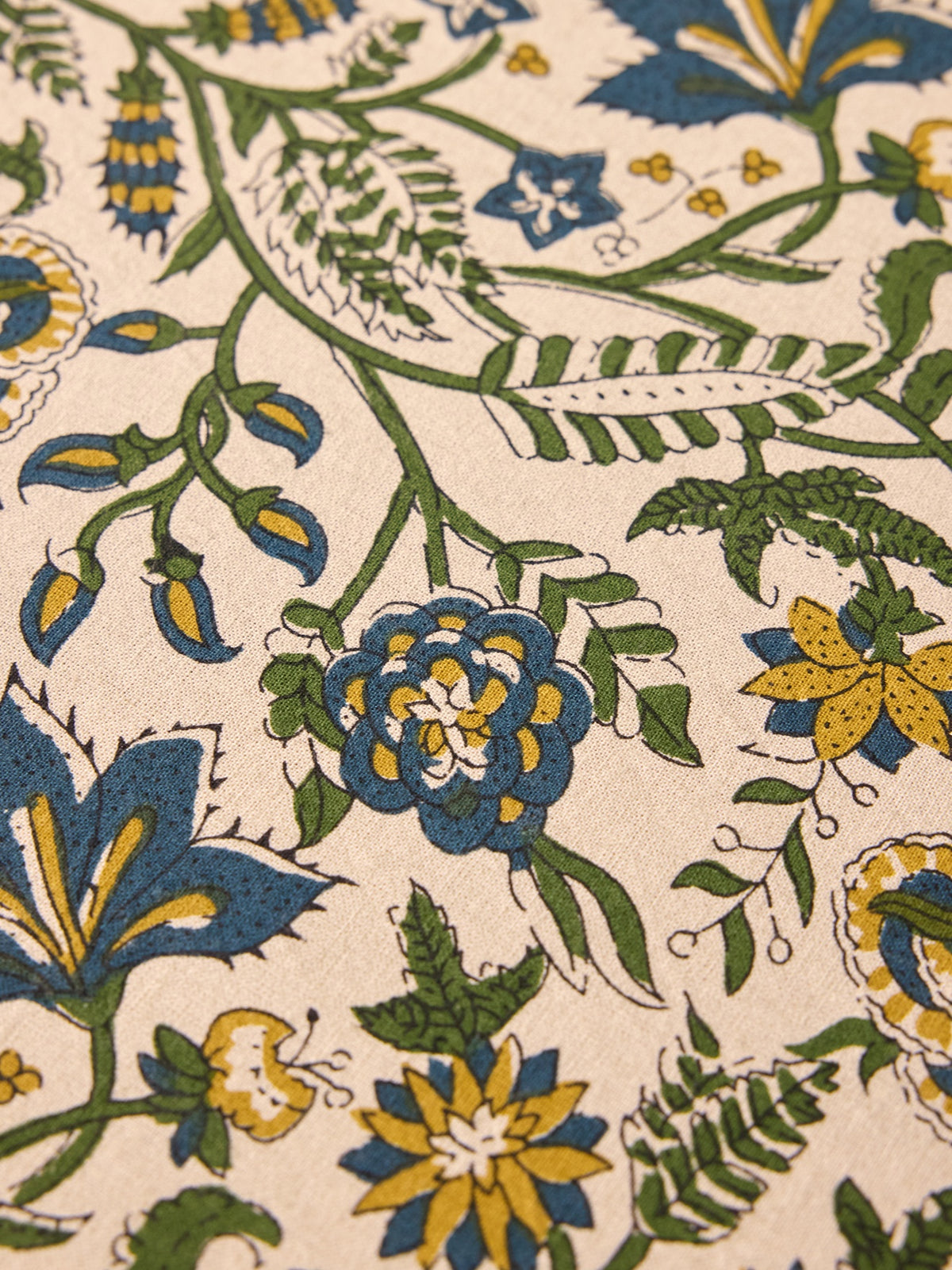 Indian print cotton tablecloth