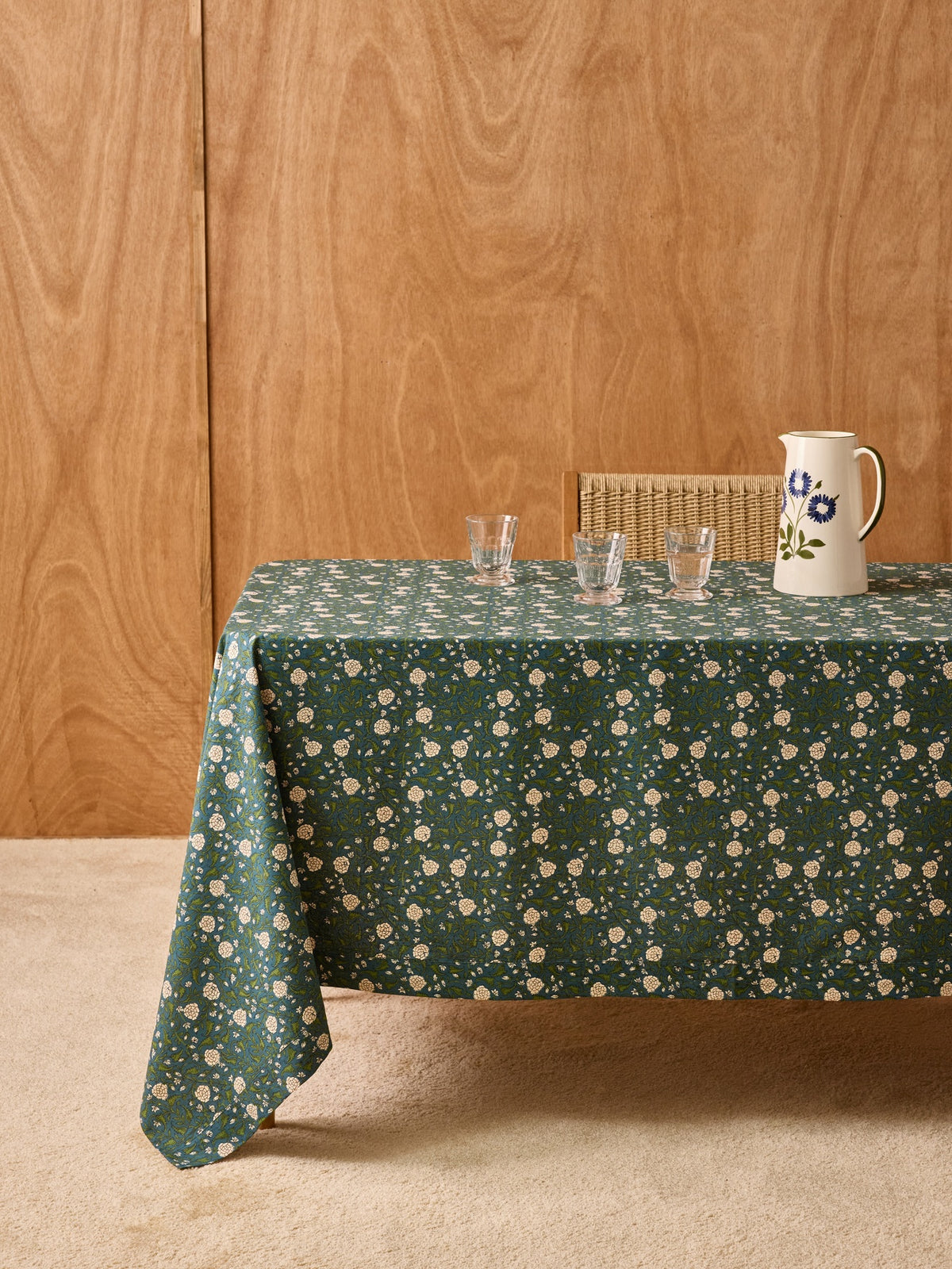 Indian print cotton tablecloth