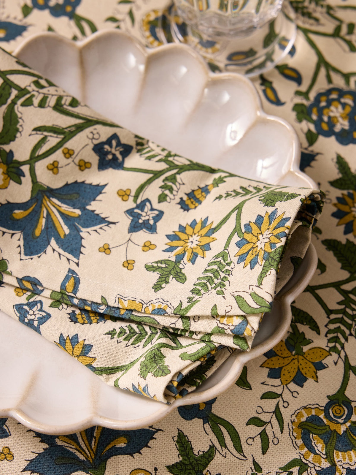 Set of 4 Indian print napkins