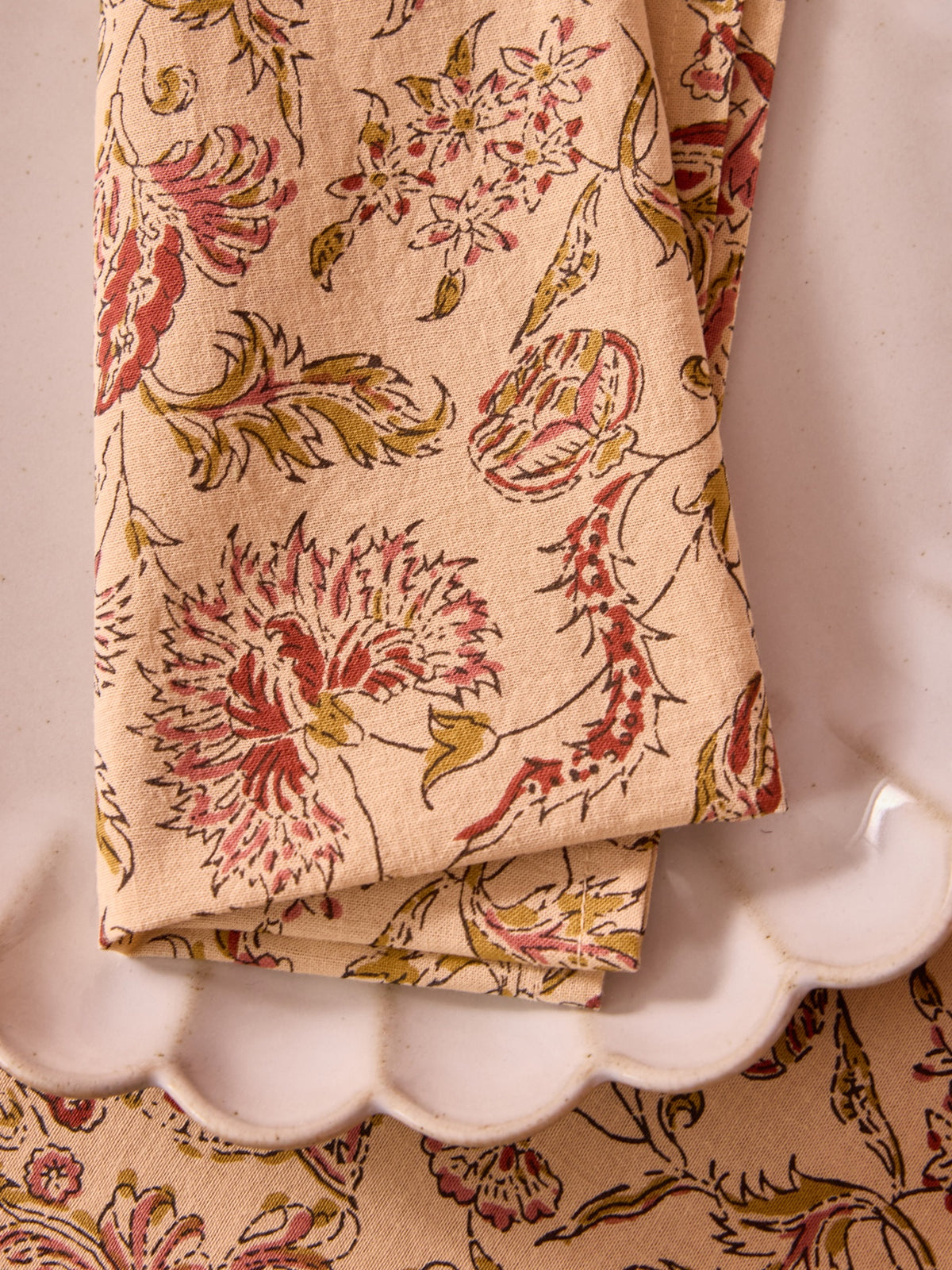 Set of 4 Punjabi print napkins