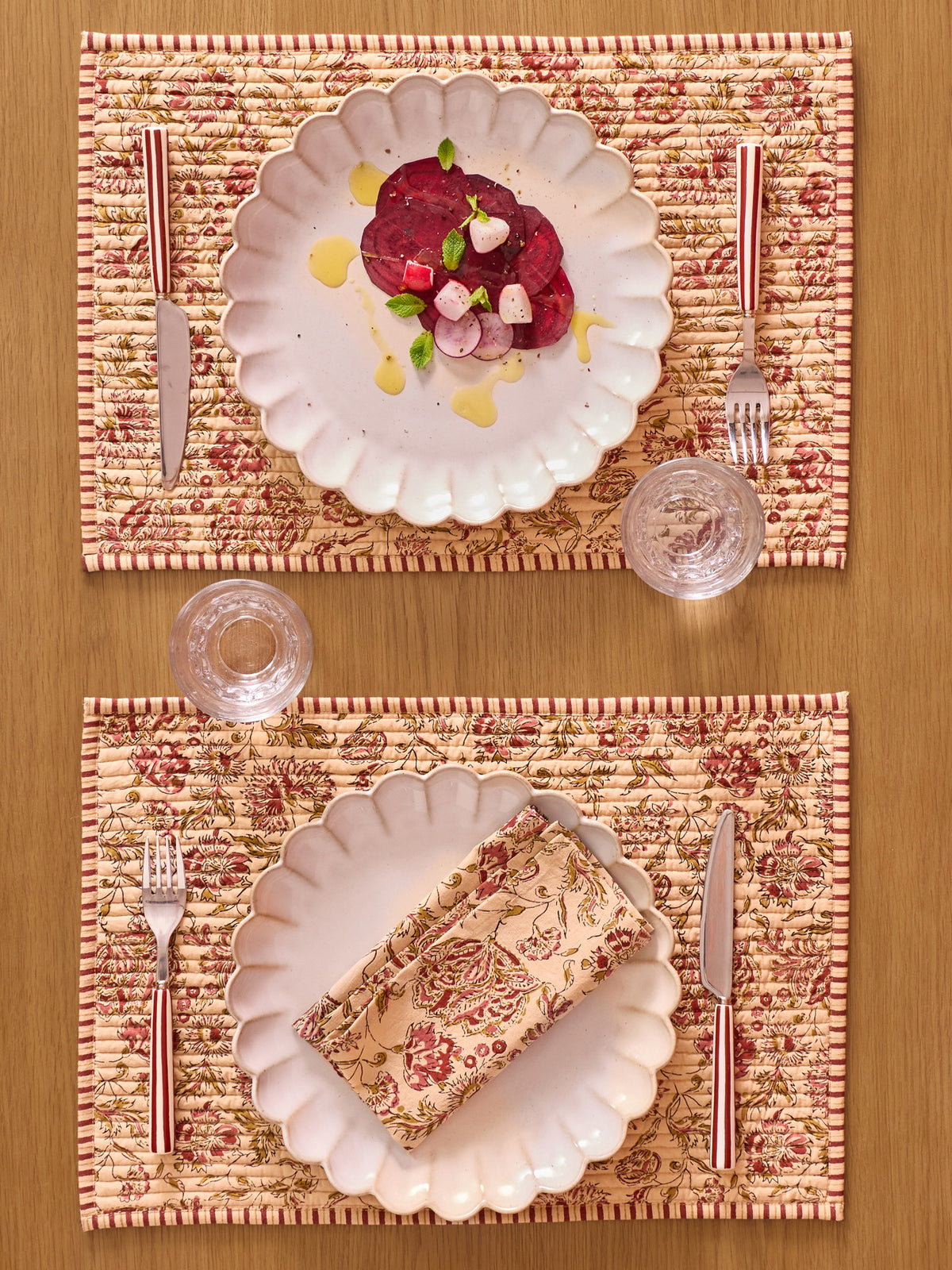 Set of 2 Punjabi-print placemats