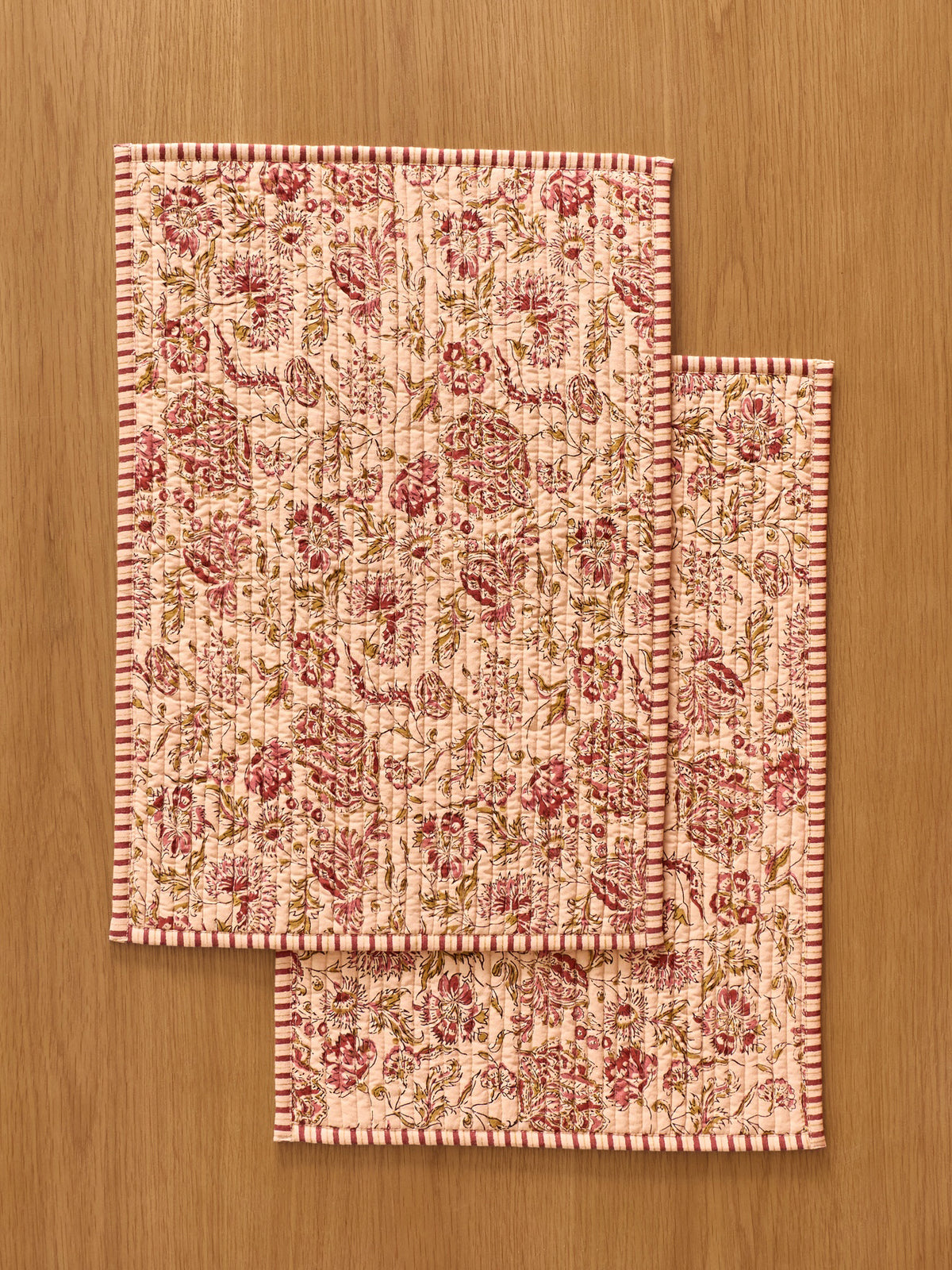 Set of 2 Punjabi-print placemats