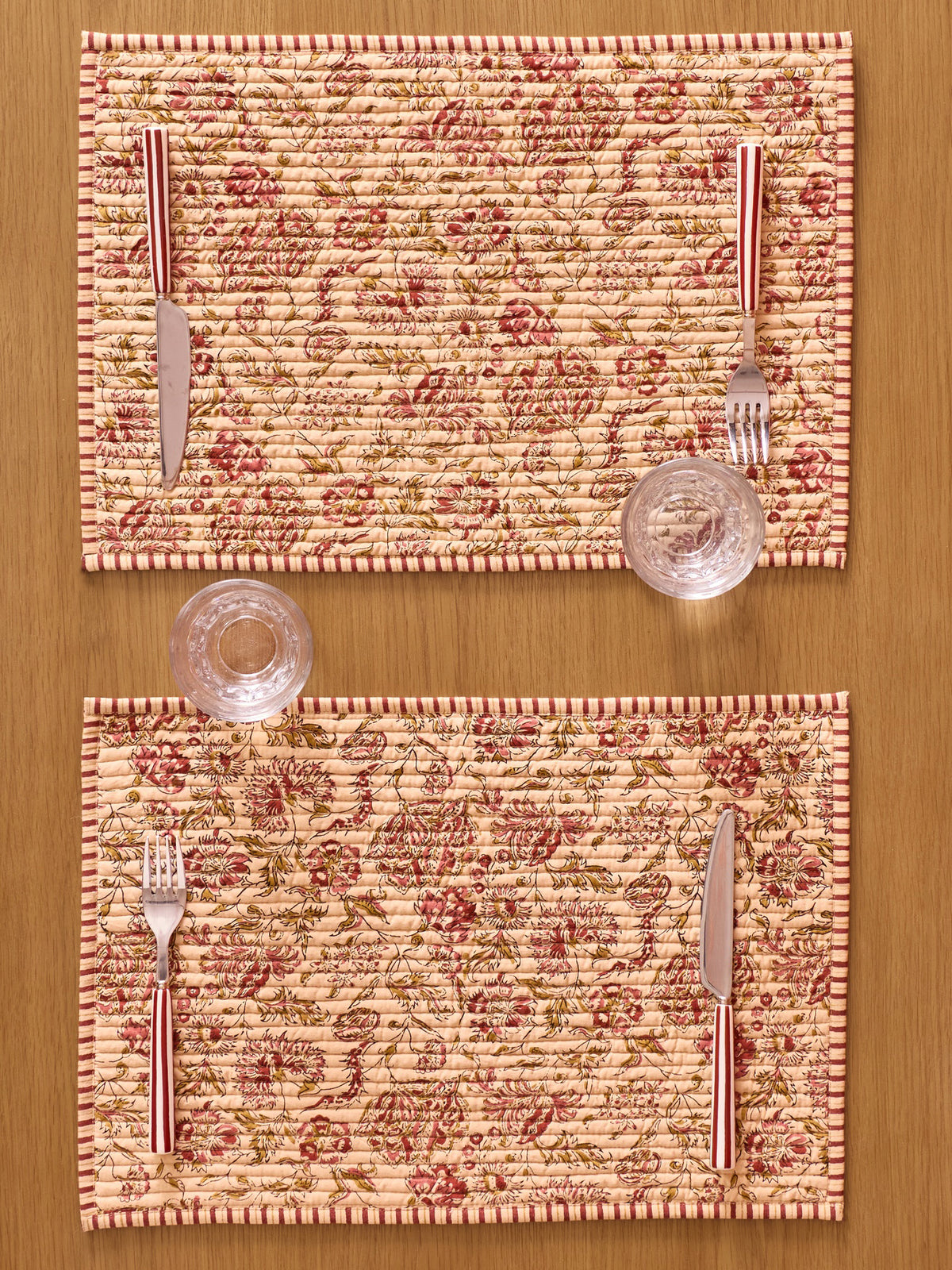 Set of 2 Punjabi-print placemats