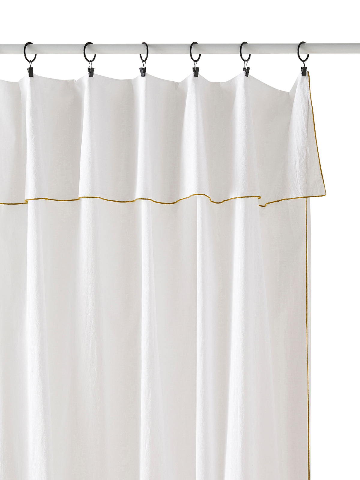 Cotton voile panel with satin stitch finish